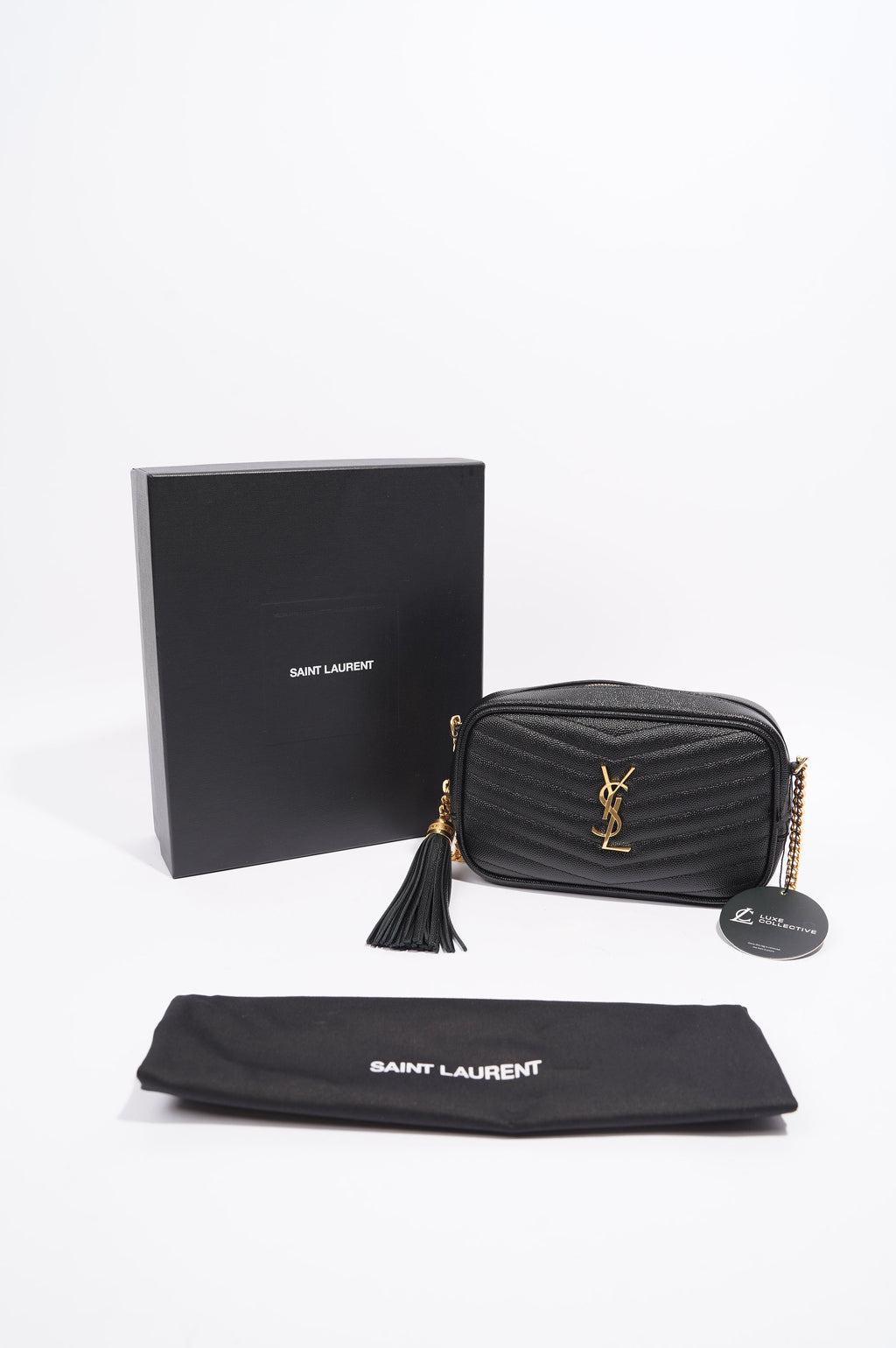 Saint Laurent Lou Camera Bag Black Leather Mini