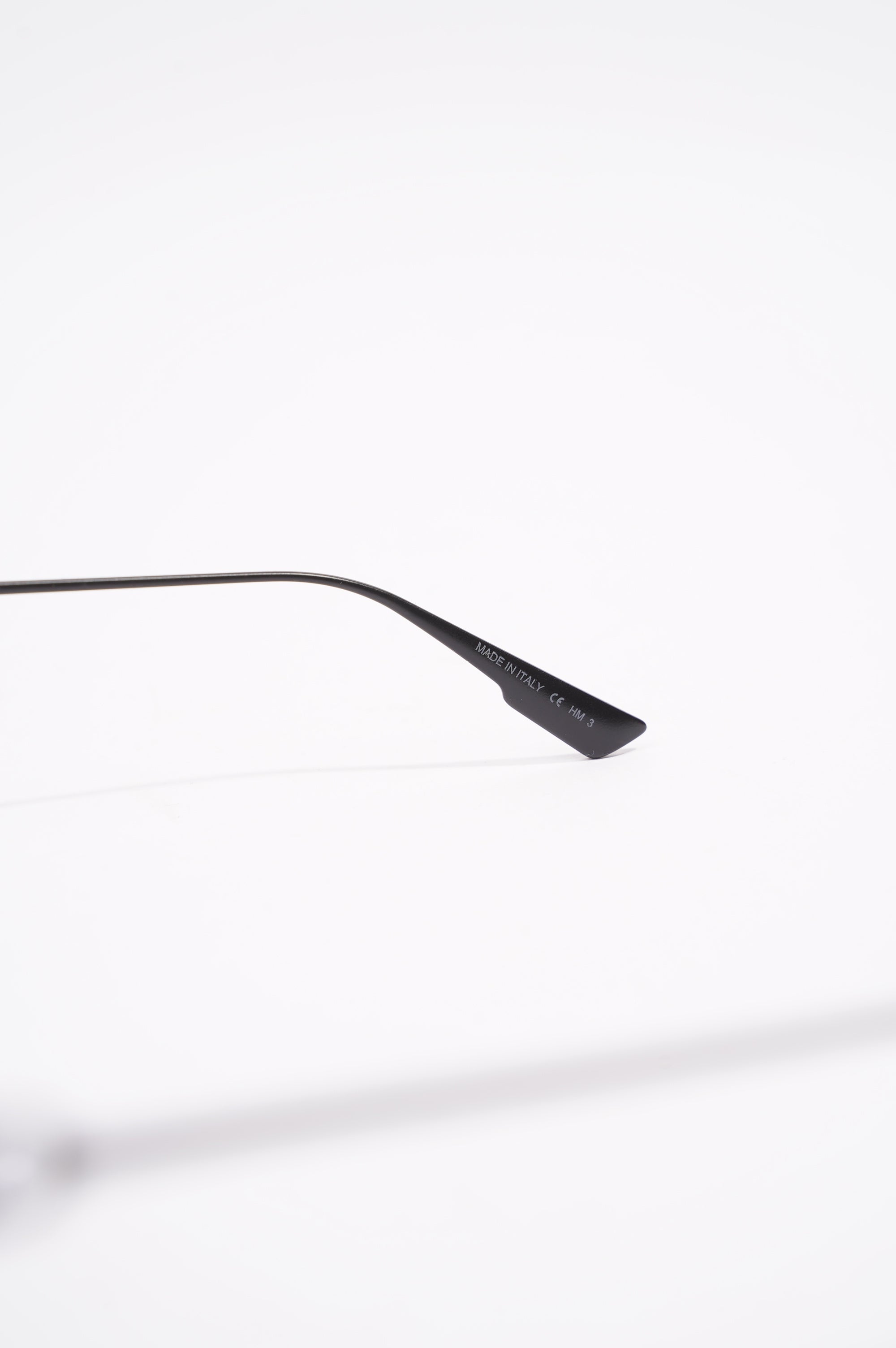 Christian Dior Link1 Square Sunglasses Black Metal 145