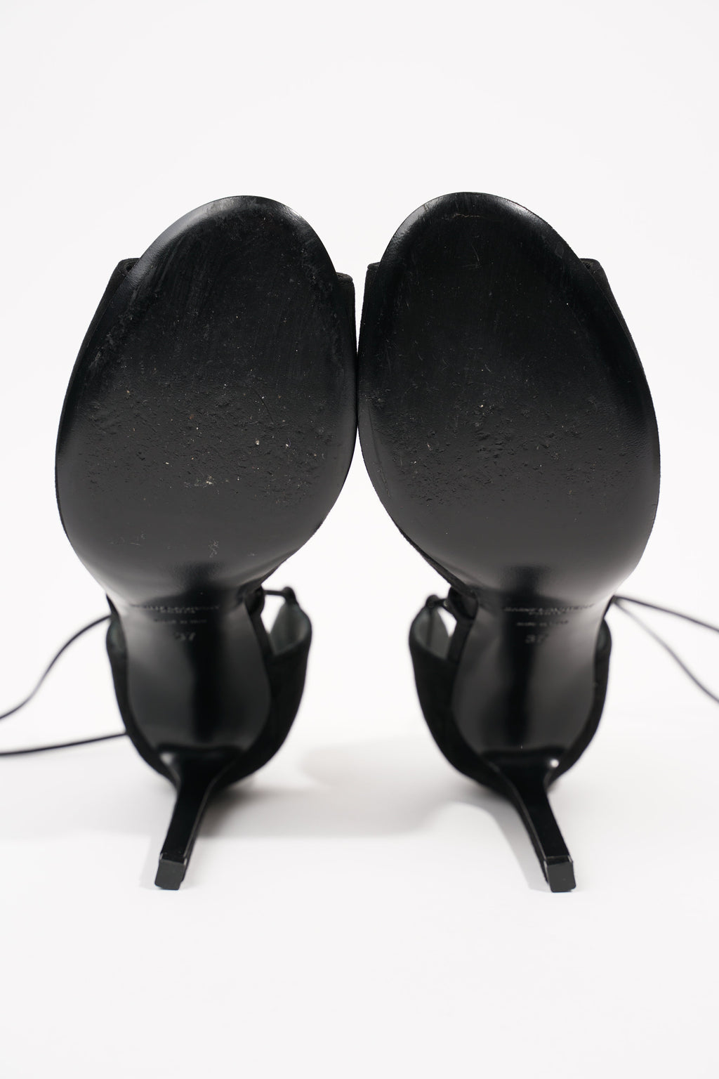 Saint Laurent Womens Strappy Heel Black EU 37 / UK 4