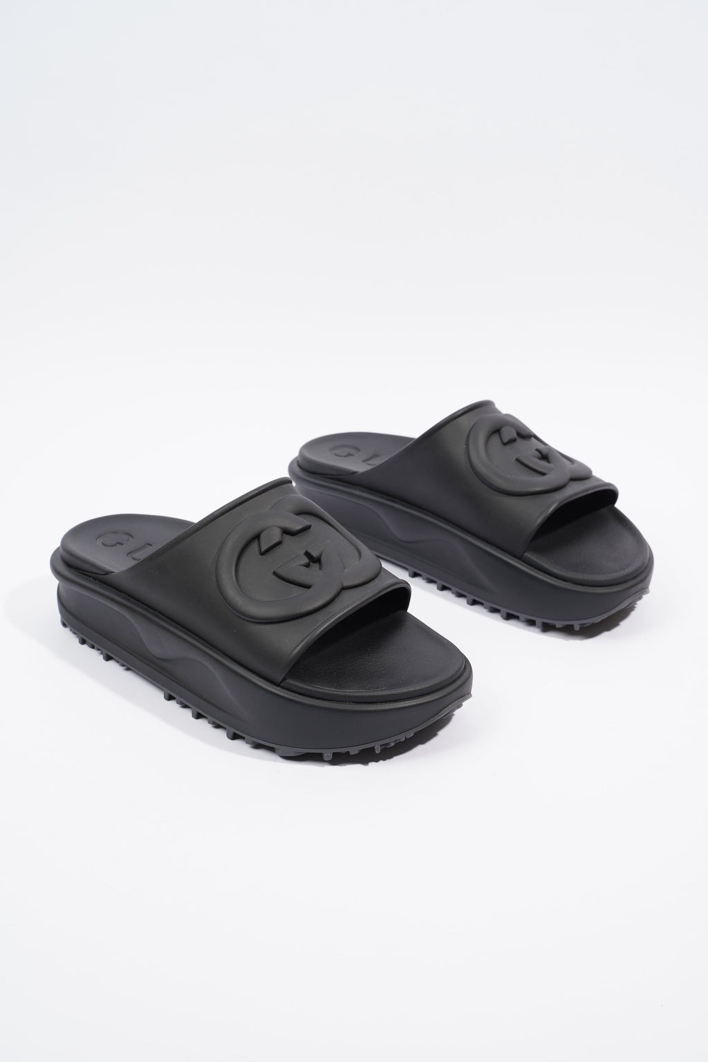 Gucci Mens Interlocking G Slide Black EU 42 / UK 8