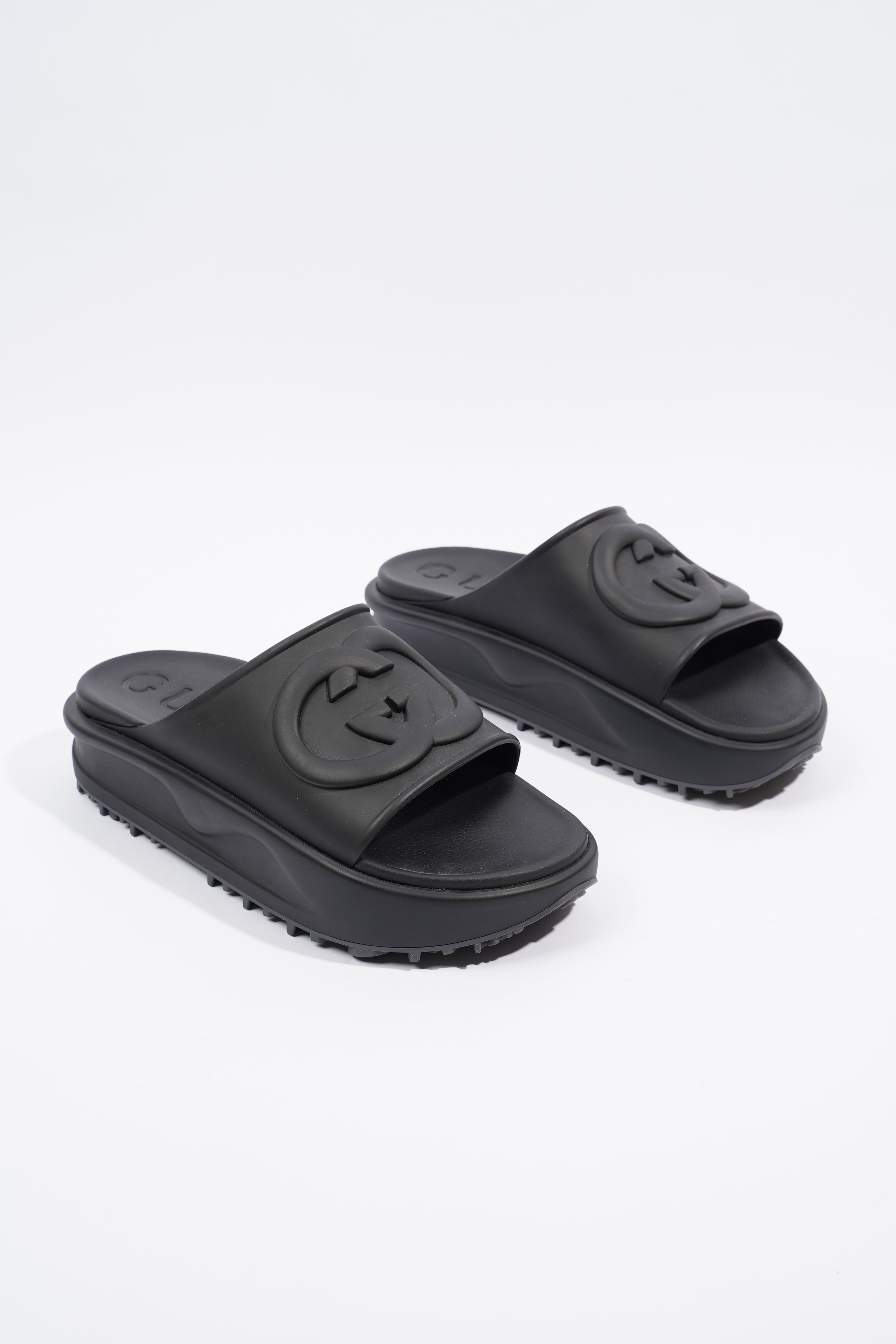 Gucci Mens Interlocking G Slide Black EU 42 / UK 8