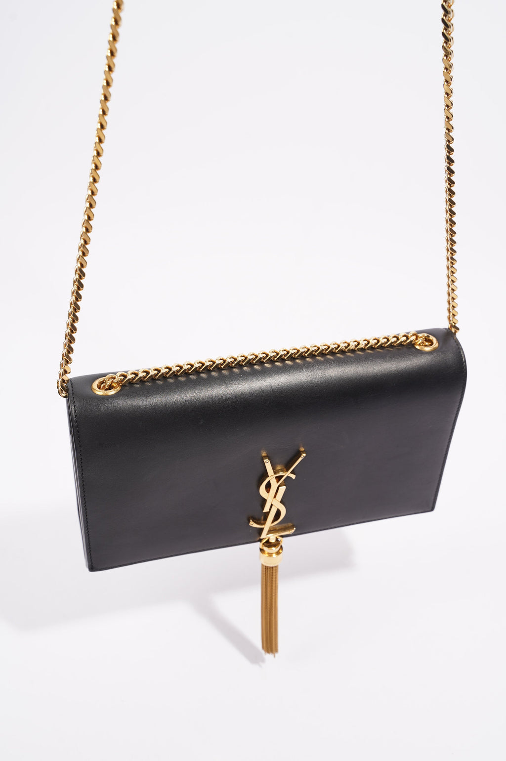 Saint Laurent Womens Kate Tassel Bag Black Medium