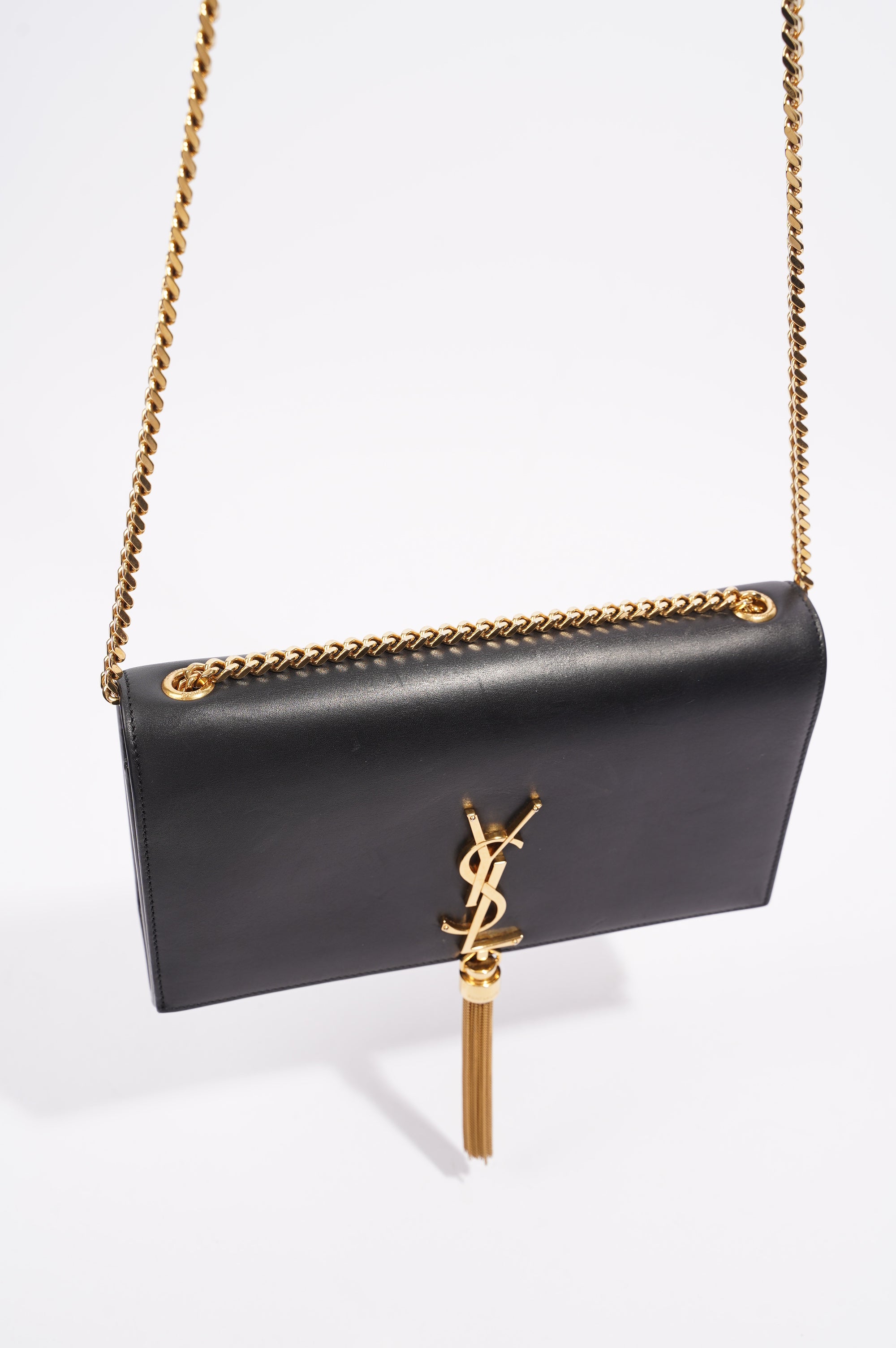 Saint Laurent Womens Kate Tassel Bag Black Medium