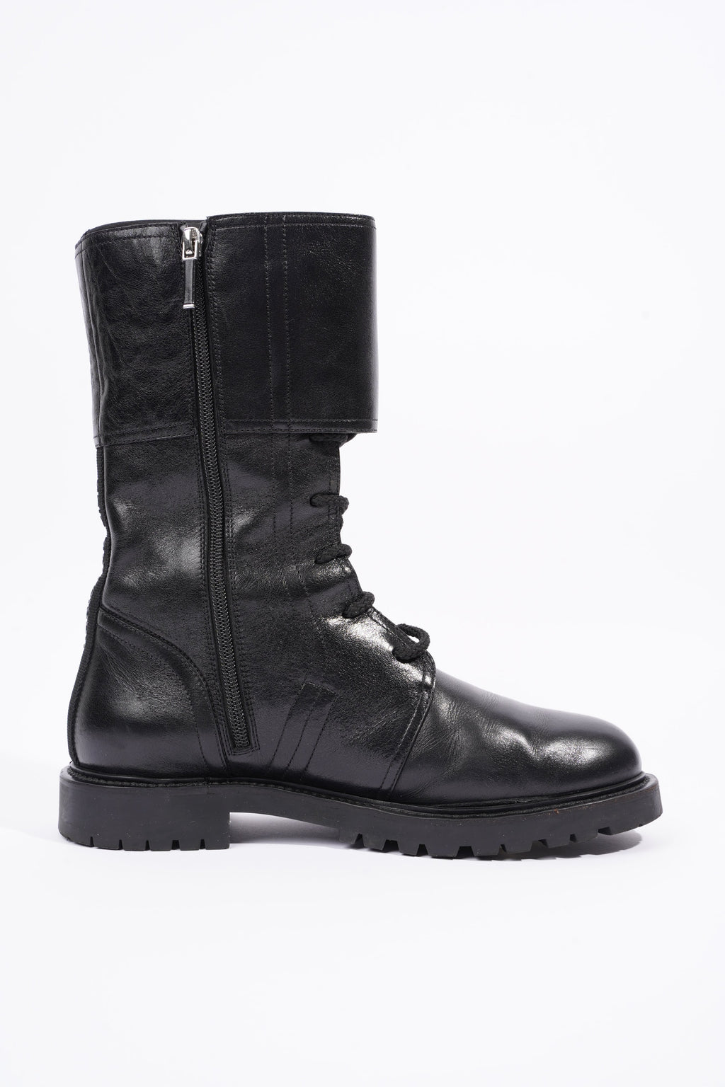 Christian Dior Womens Leather Biker Boots Black EU 40 / UK 7