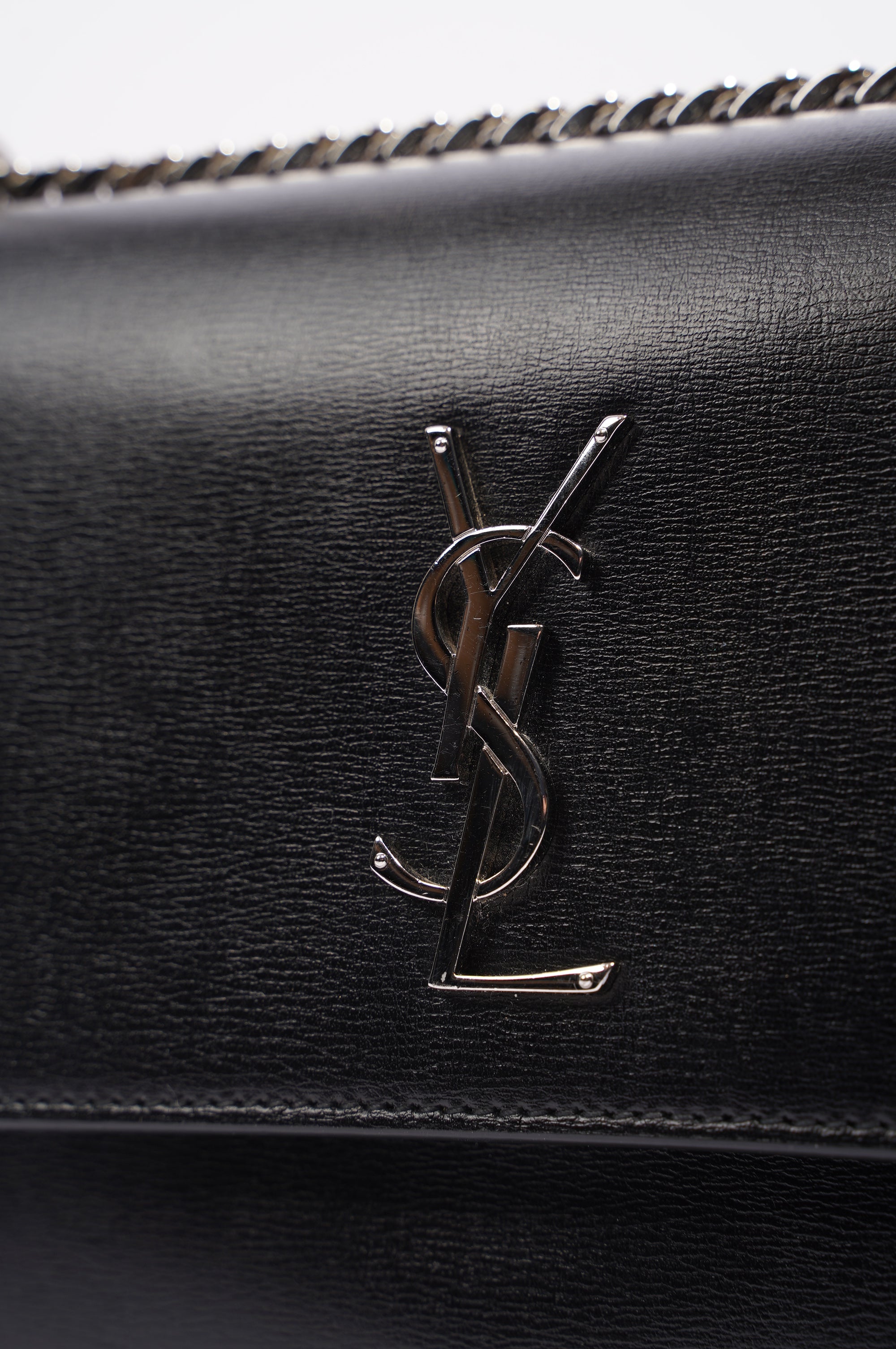 Saint Laurent Womens Sunset Chain Bag Black / Silver Medium