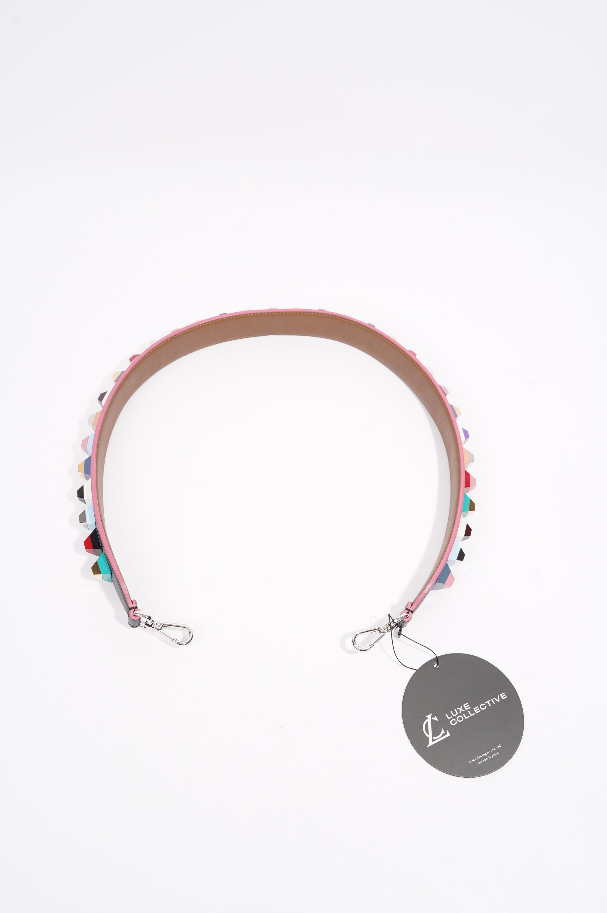 Fendi Womens Studs Strap Multicoloured Leather / Acetate Long