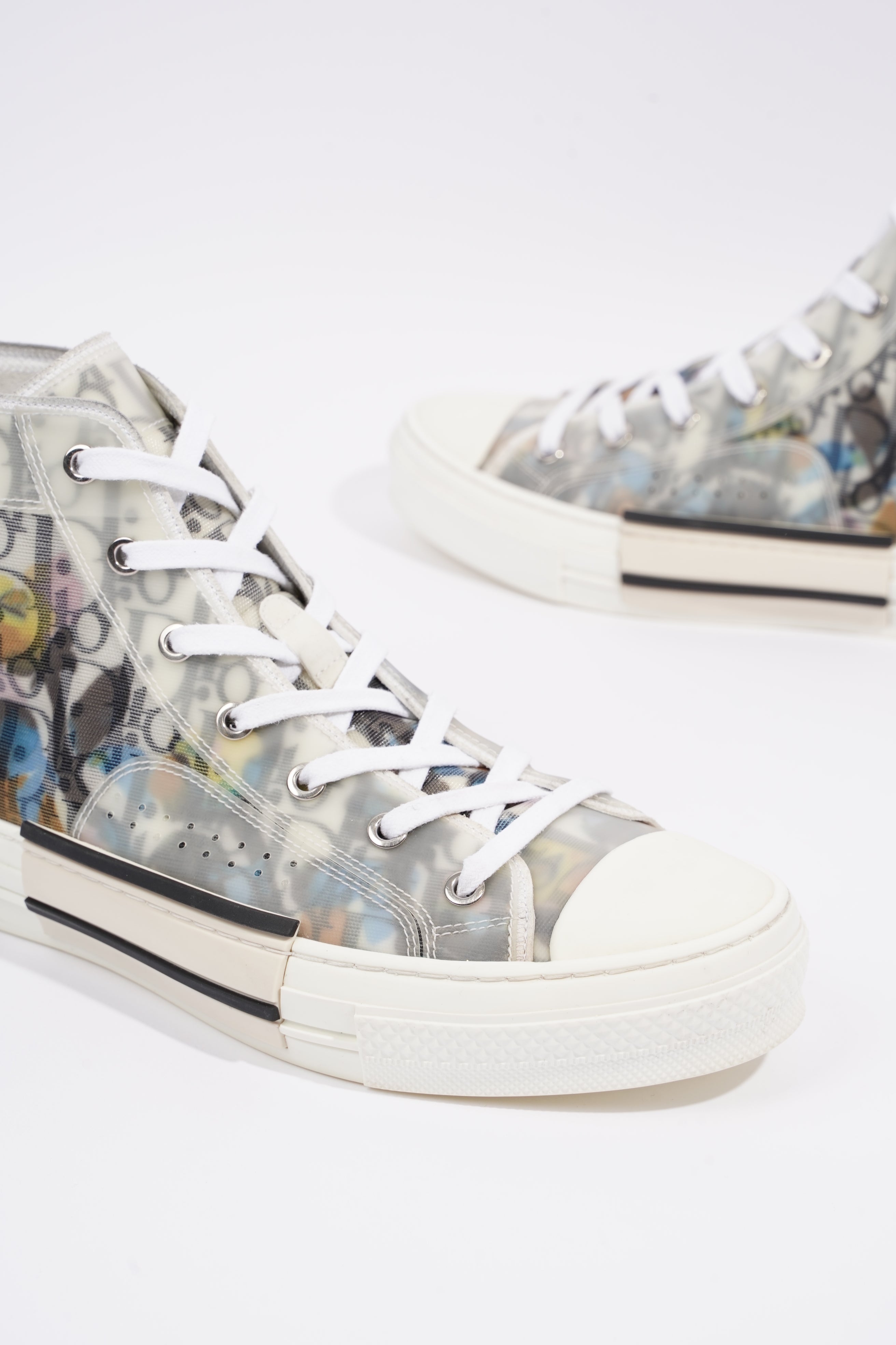 Christian Dior Womens B23 Sneaker White / Black / Multi EU 40 / UK 7