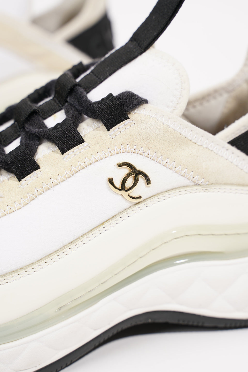 Chanel Womens CC Logo White / Cream EU 38 / UK 5
