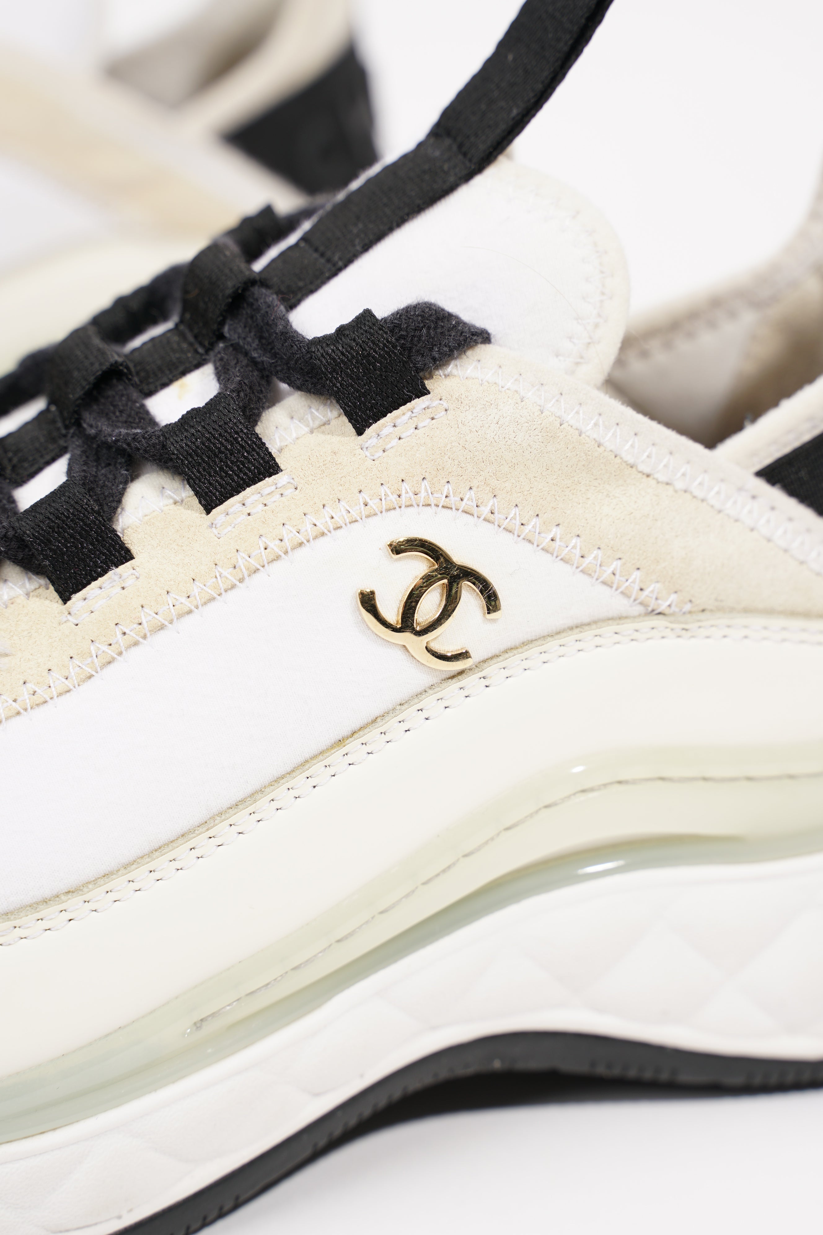 Chanel Womens CC Logo White / Cream EU 38 / UK 5