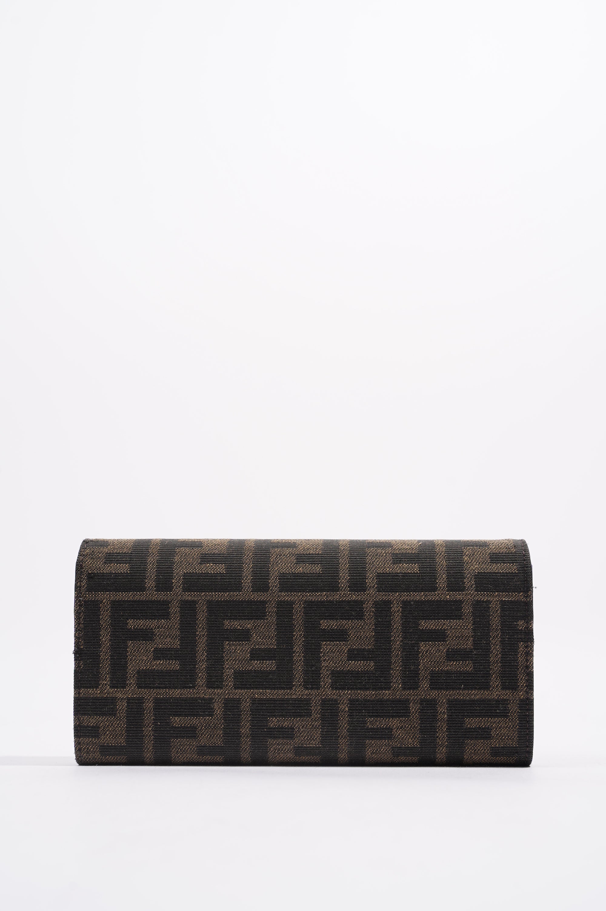 Fendi Womens Continental With Chain Monogram Canvas