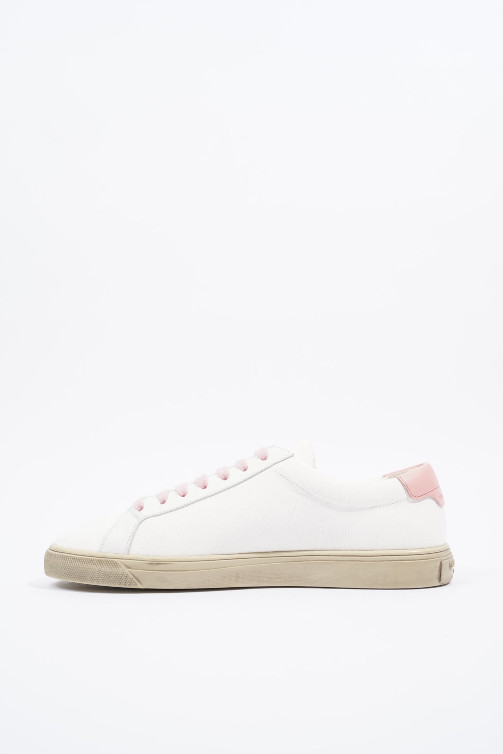 Saint Laurent Womens Canvas White / Pink Tab EU 39.5 / UK 6.5