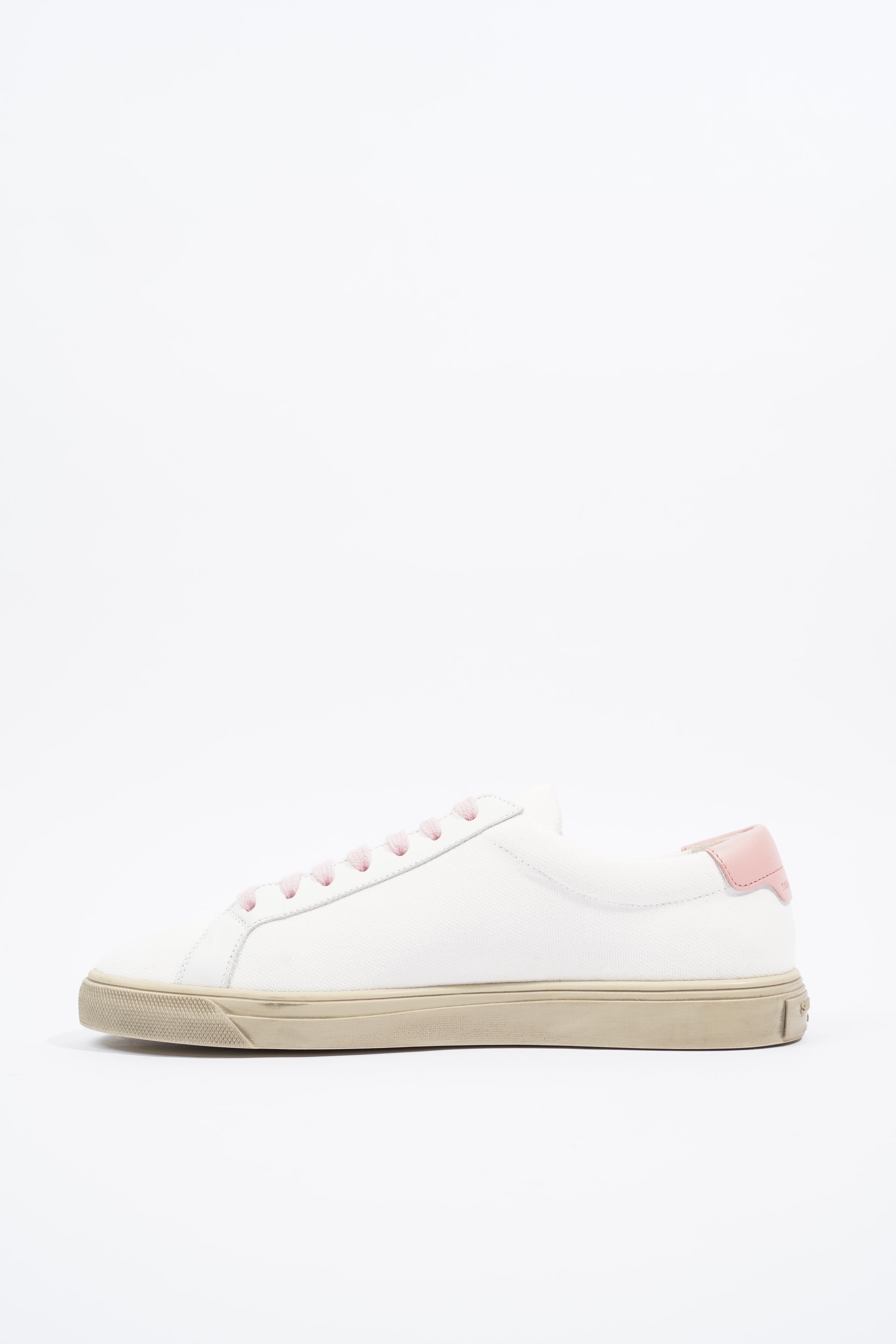 Saint Laurent Womens Canvas White / Pink Tab EU 39.5 / UK 6.5