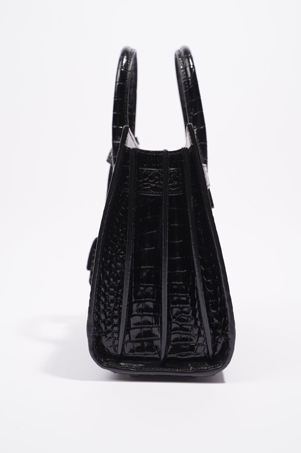 Saint Laurent Womens Sac De Jour Black Embossed Leather Nano