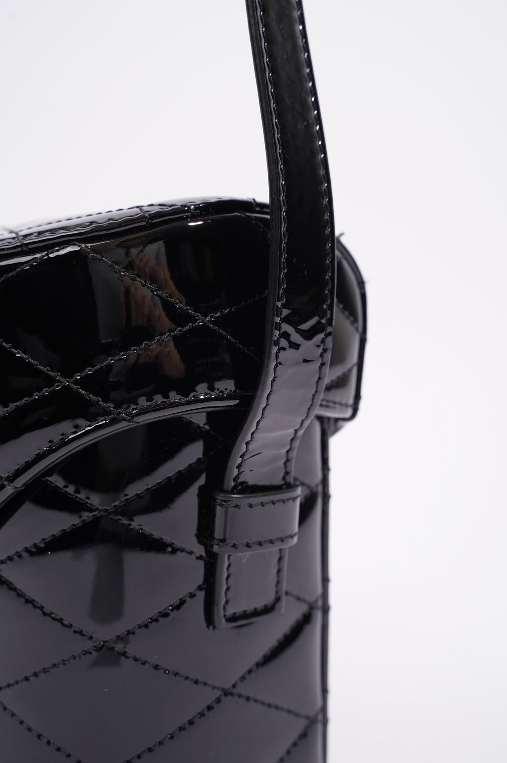 Saint Laurent Womens June Bag Patent Black