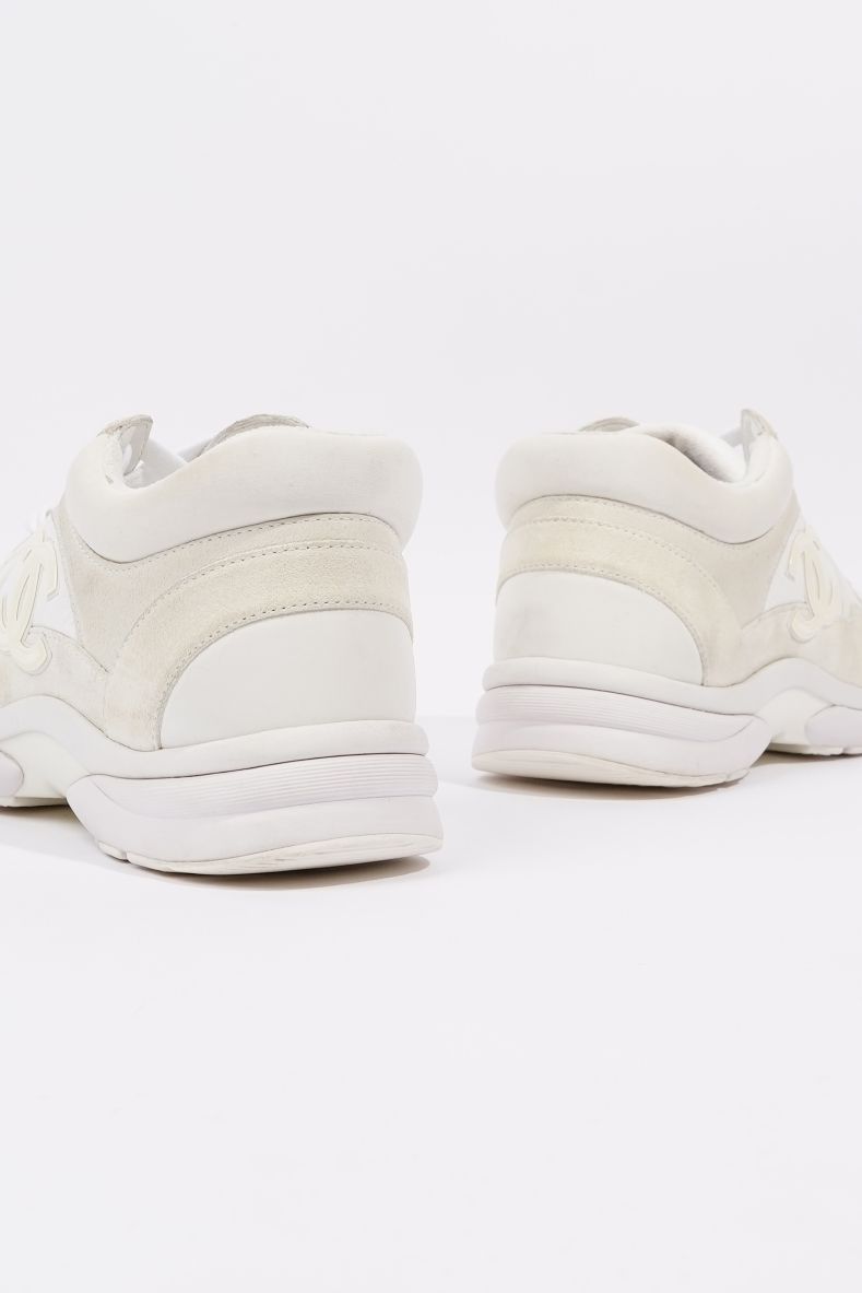 Chanel Womens CC Runners White / Cream EU 38.5 / UK 5.5
