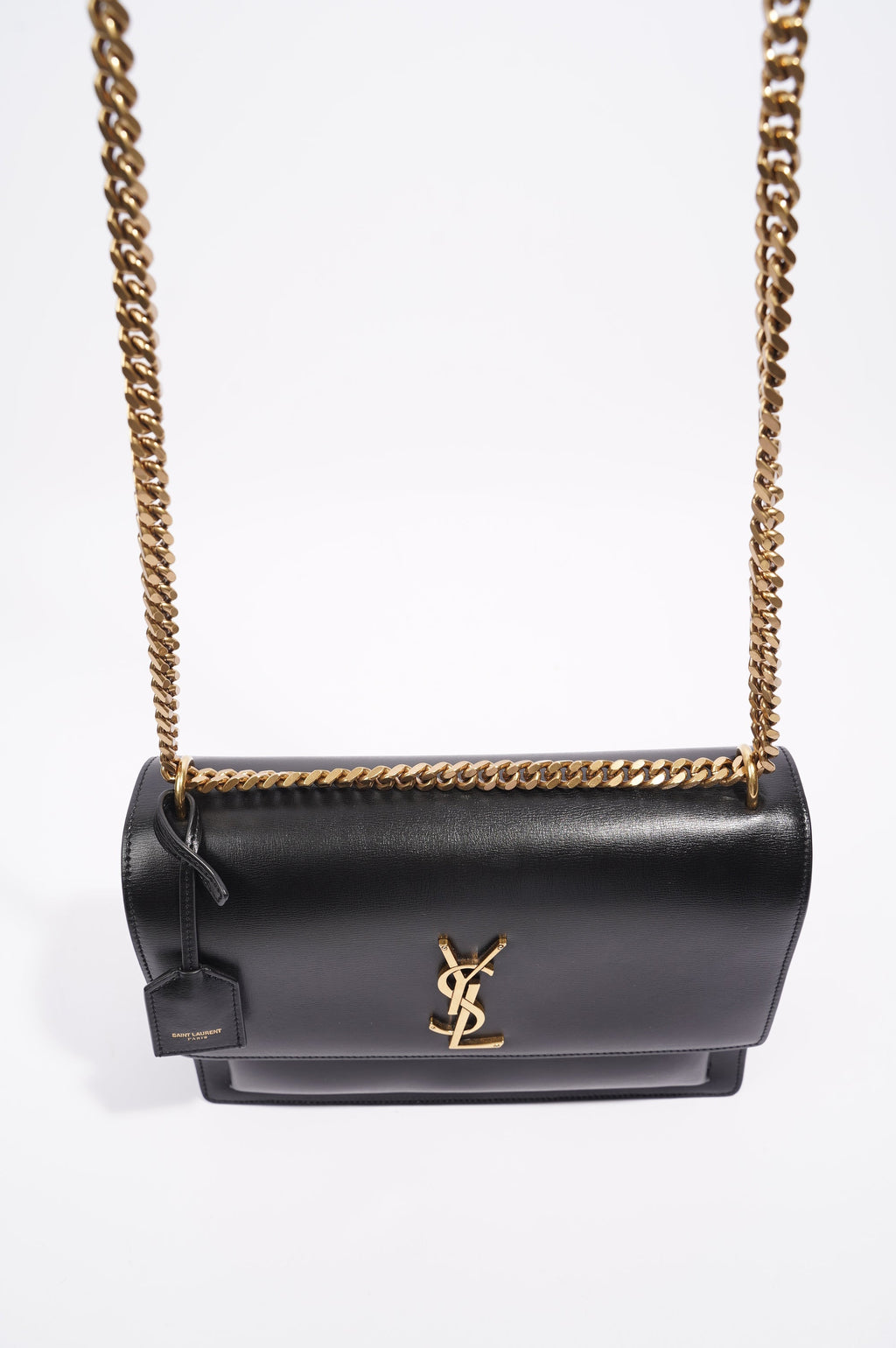 Saint Laurent Sunset Bag Black Leather Medium