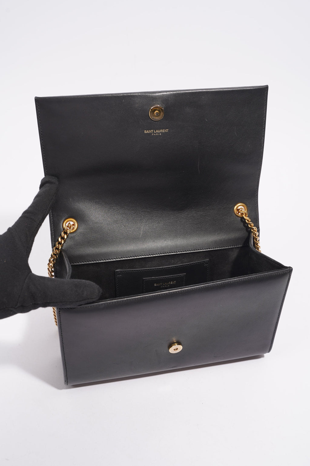 Saint Laurent Womens Kate Tassel Bag Black Medium