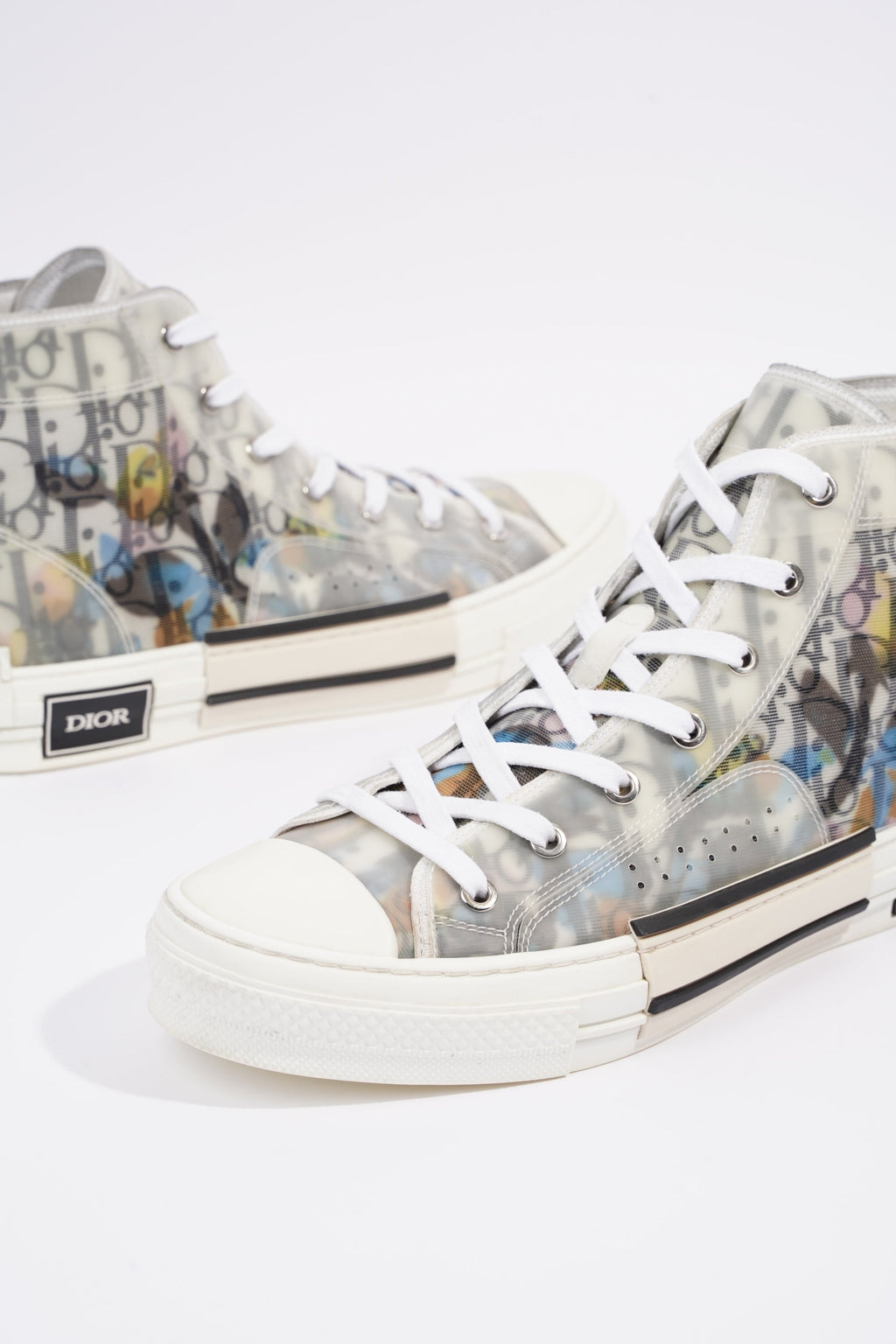 Christian Dior Womens B23 Sneaker White / Black / Multi EU 40 / UK 7