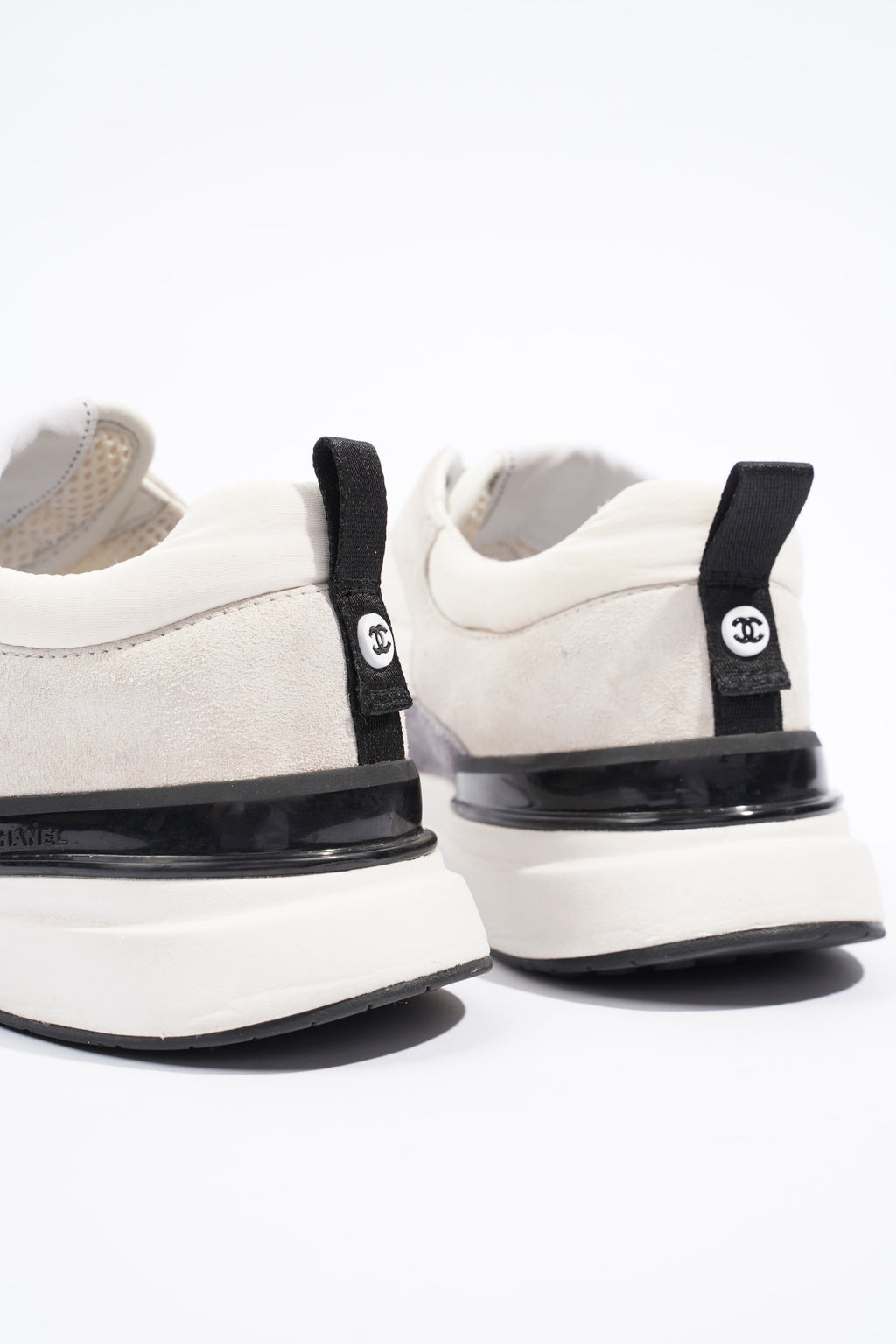 Chanel Womens CC Runner White / Grey EU 39.5 / UK 6.5