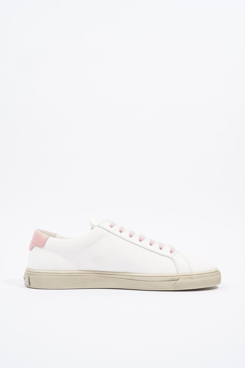 Saint Laurent Womens Canvas White / Pink Tab EU 39.5 / UK 6.5