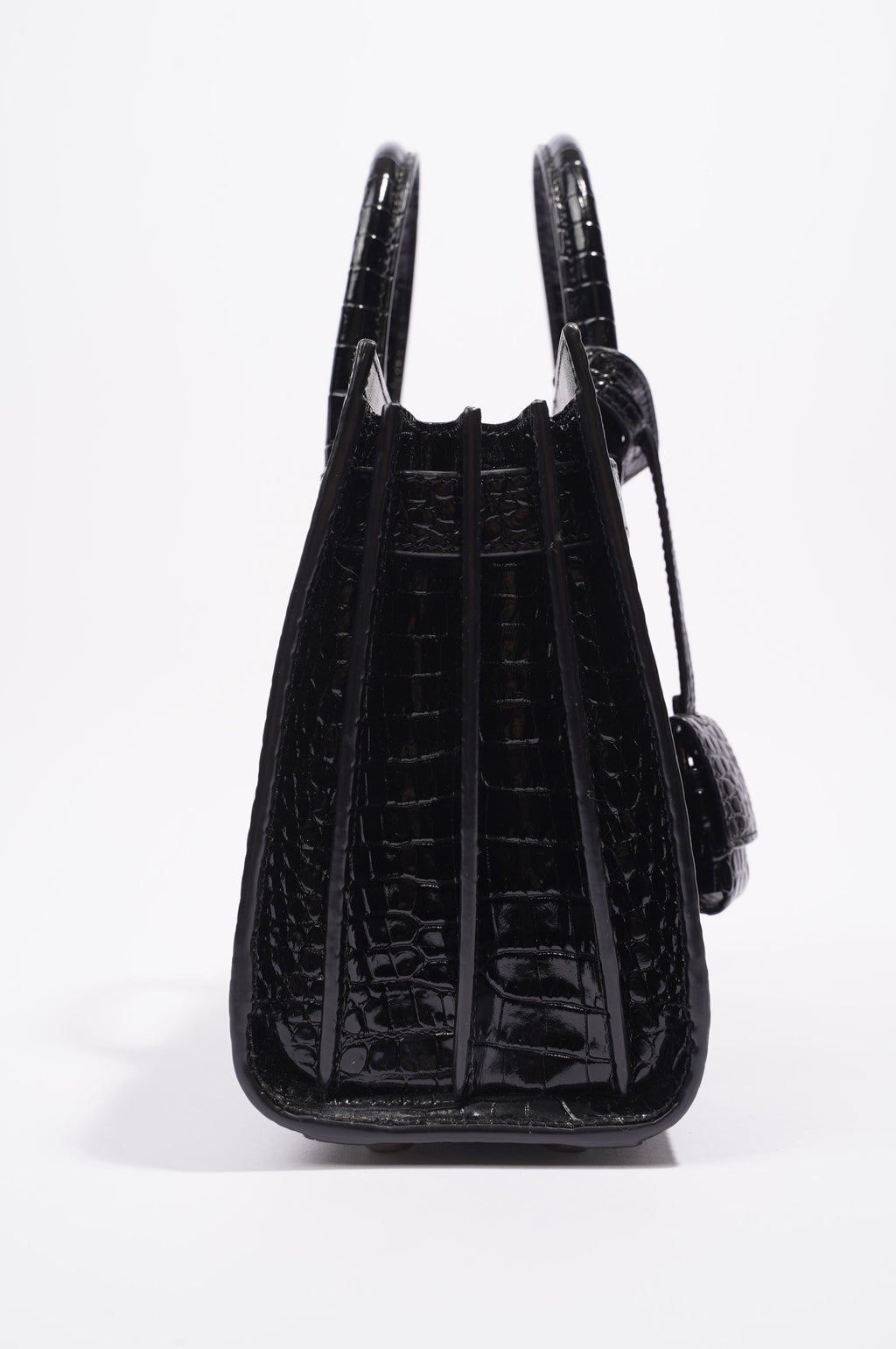 Saint Laurent Womens Sac De Jour Black Embossed Leather Nano