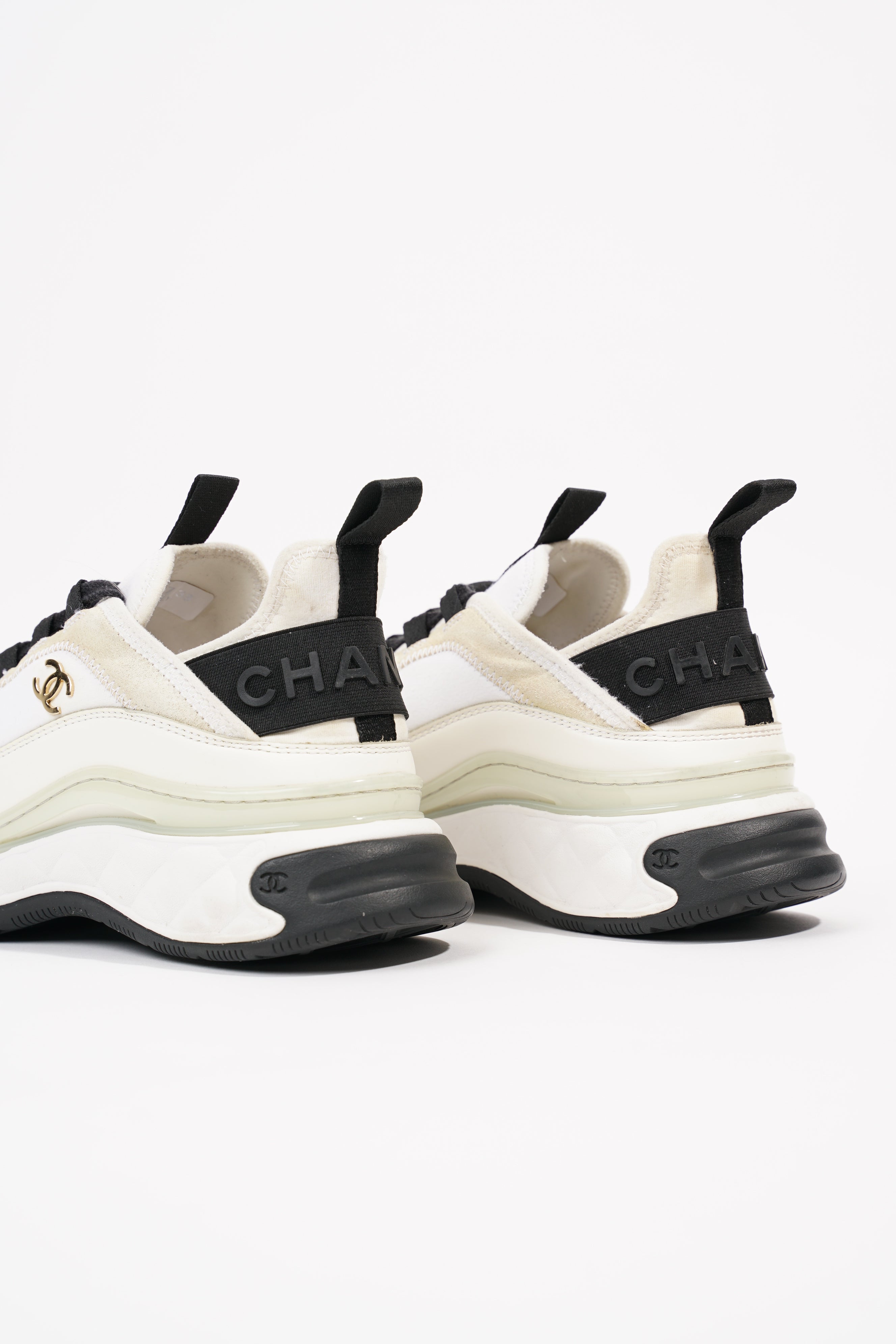 Chanel Womens CC Logo White / Cream EU 38 / UK 5