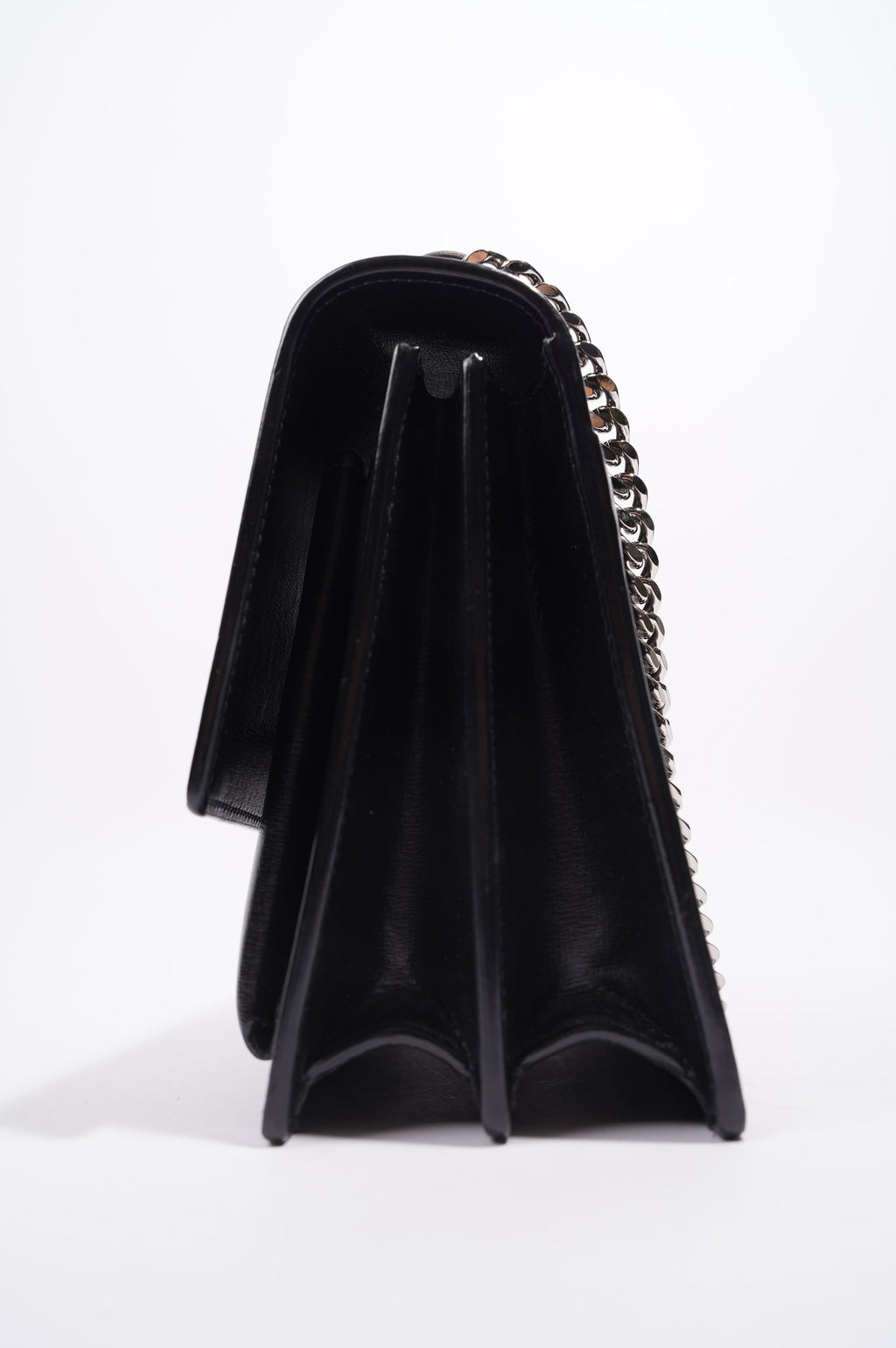 Saint Laurent Womens Sunset Chain Bag Black / Silver Medium