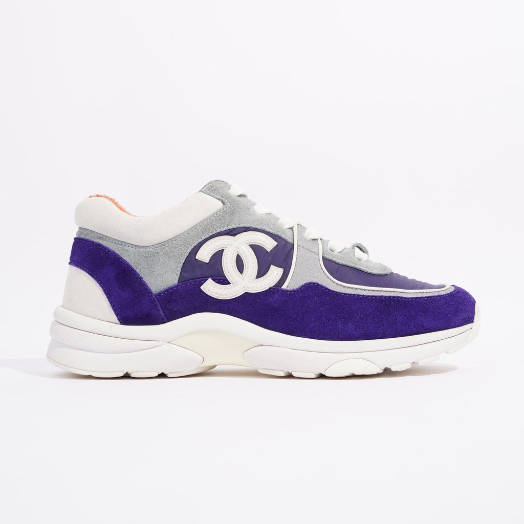 Chanel Womens CC Logo Blue / White EU 38 / UK 5