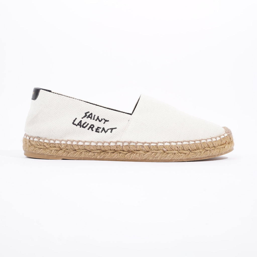 Saint Laurent Womens Espadrilles White / Black EU 38 / UK 5