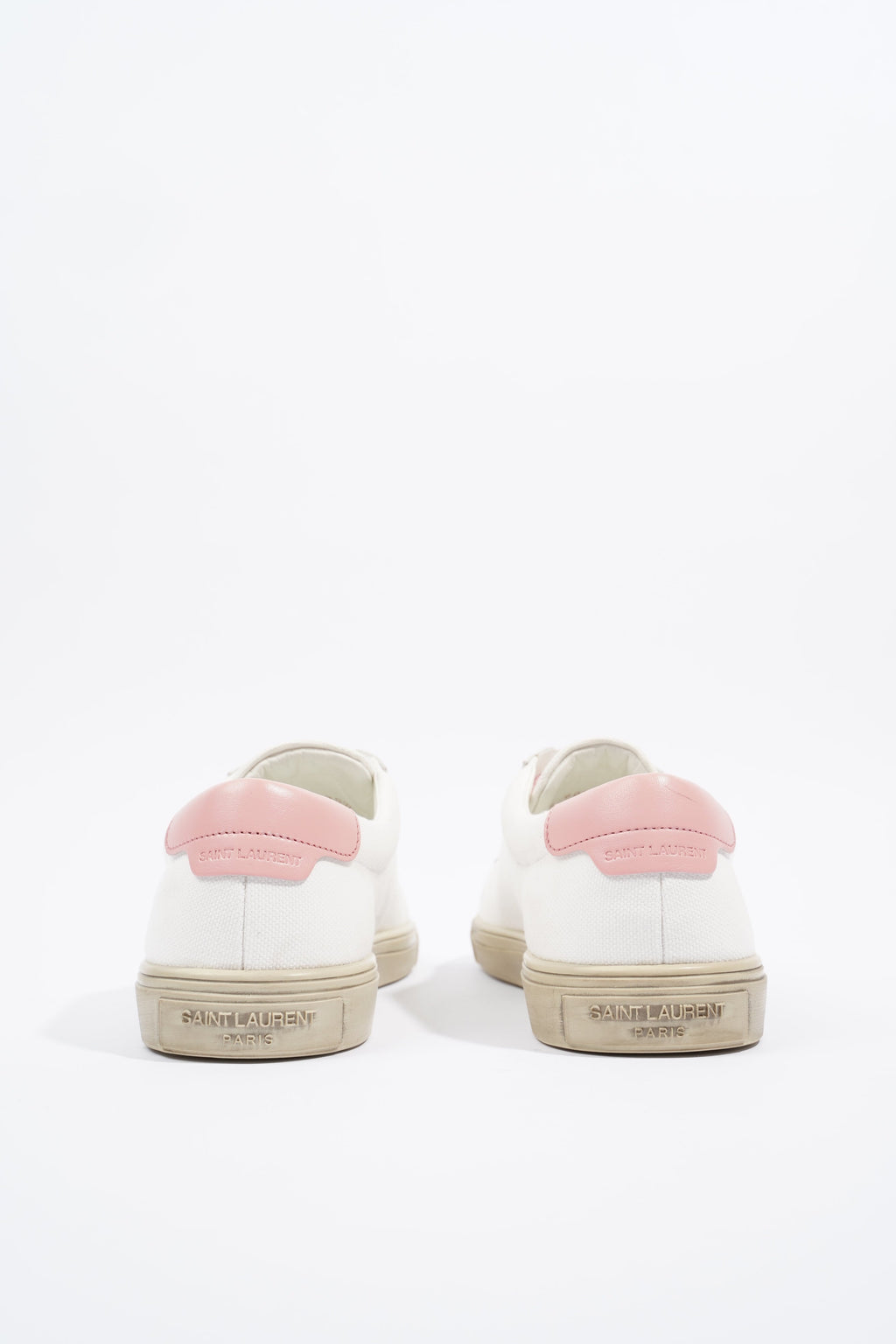 Saint Laurent Womens Canvas White / Pink Tab EU 39.5 / UK 6.5