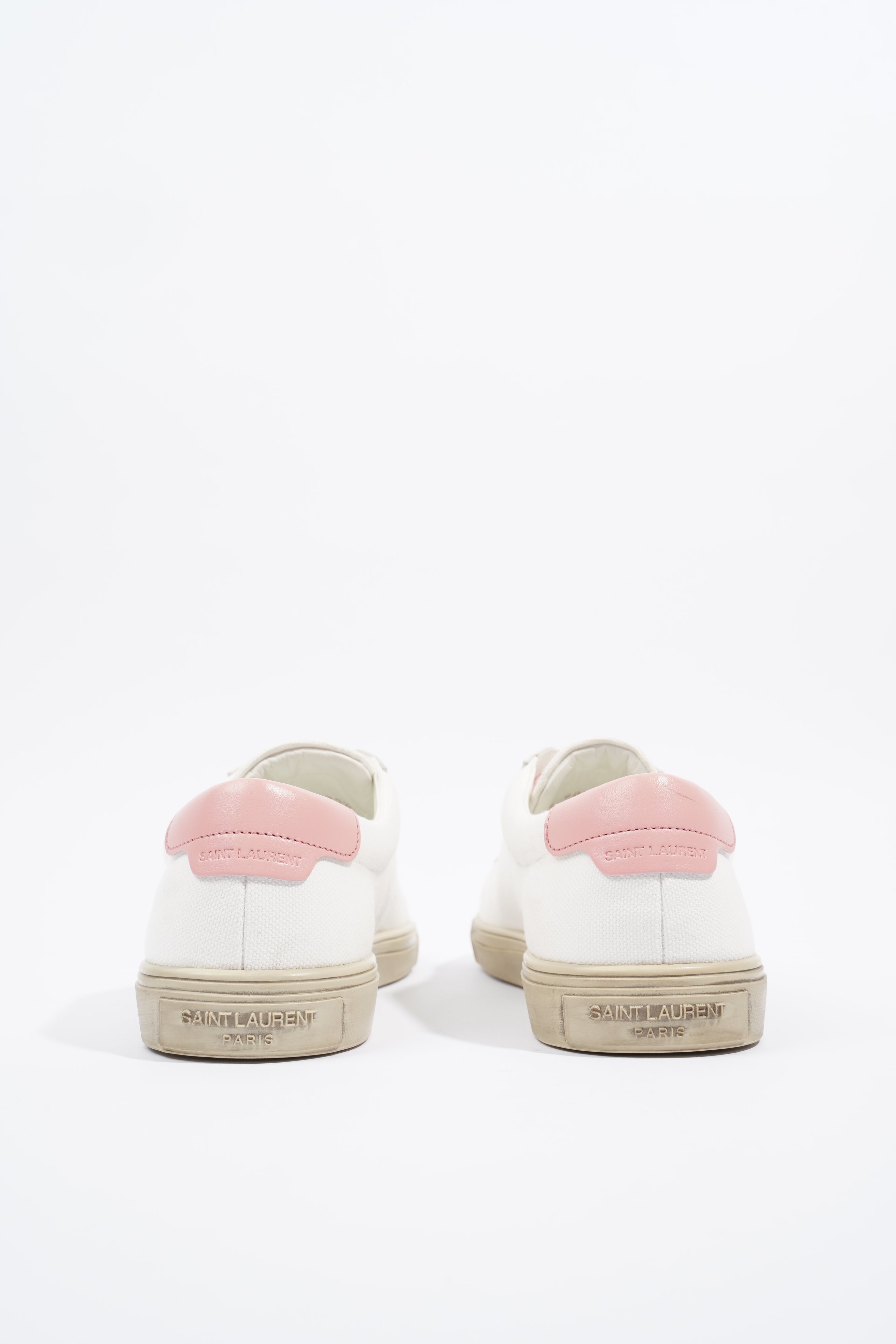 Saint Laurent Womens Canvas White / Pink Tab EU 39.5 / UK 6.5