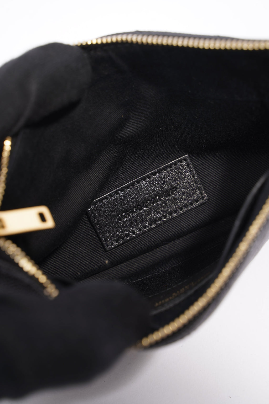 Saint Laurent Cassandre Zipped Pouch Black Leather