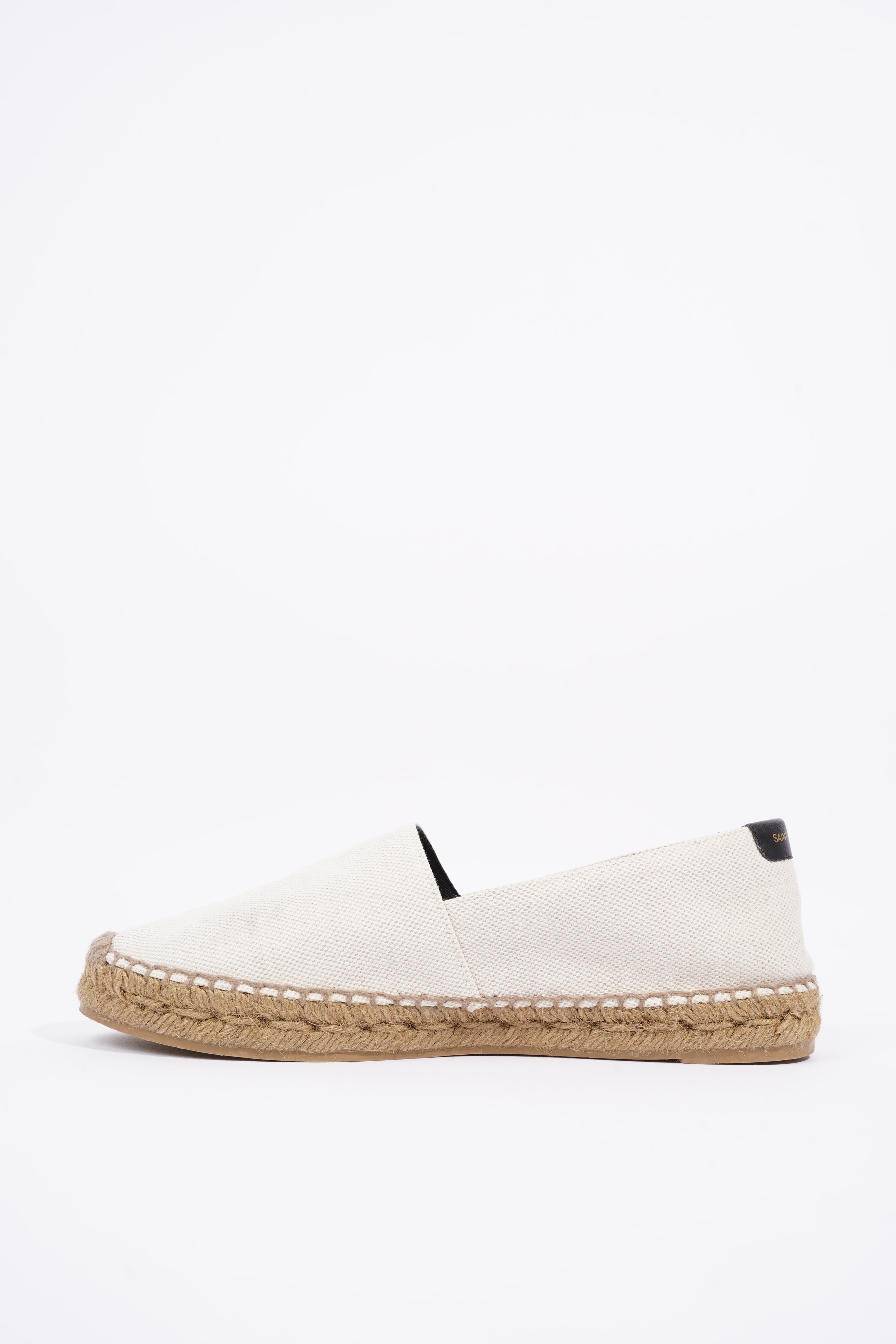 Saint Laurent Womens Espadrilles White / Black EU 38 / UK 5
