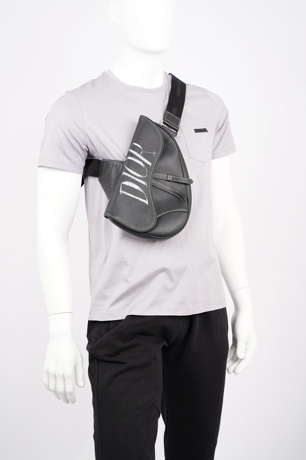 Christian Dior x Shawn Stussy Mens Saddle Bag Black / White