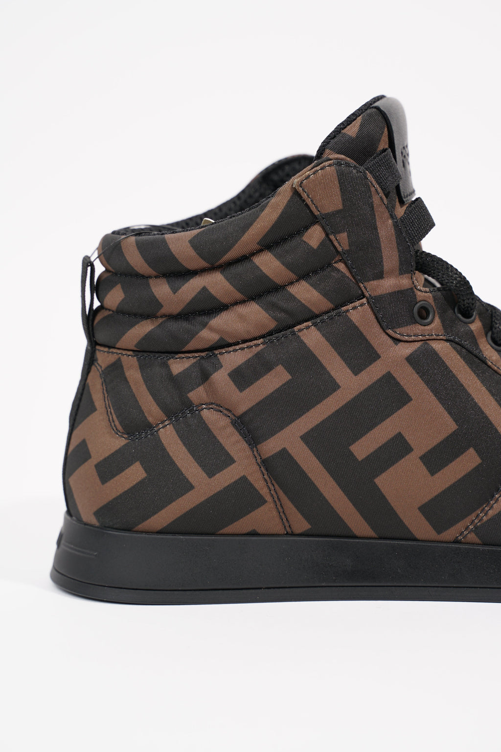 Fendi Womens Logo High Top Sneaker Zucca Monogram EU 36.5 / UK 3.5
