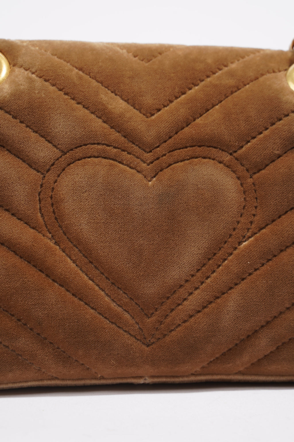 Gucci Womens GG Marmont Flap Bag Caramel Small