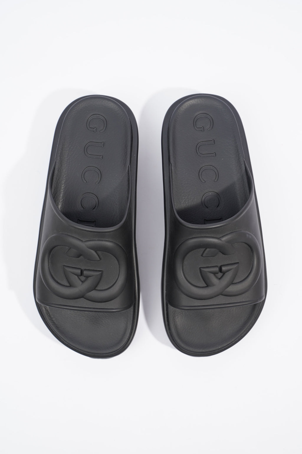 Gucci Mens Interlocking G Slide Black EU 42 / UK 8