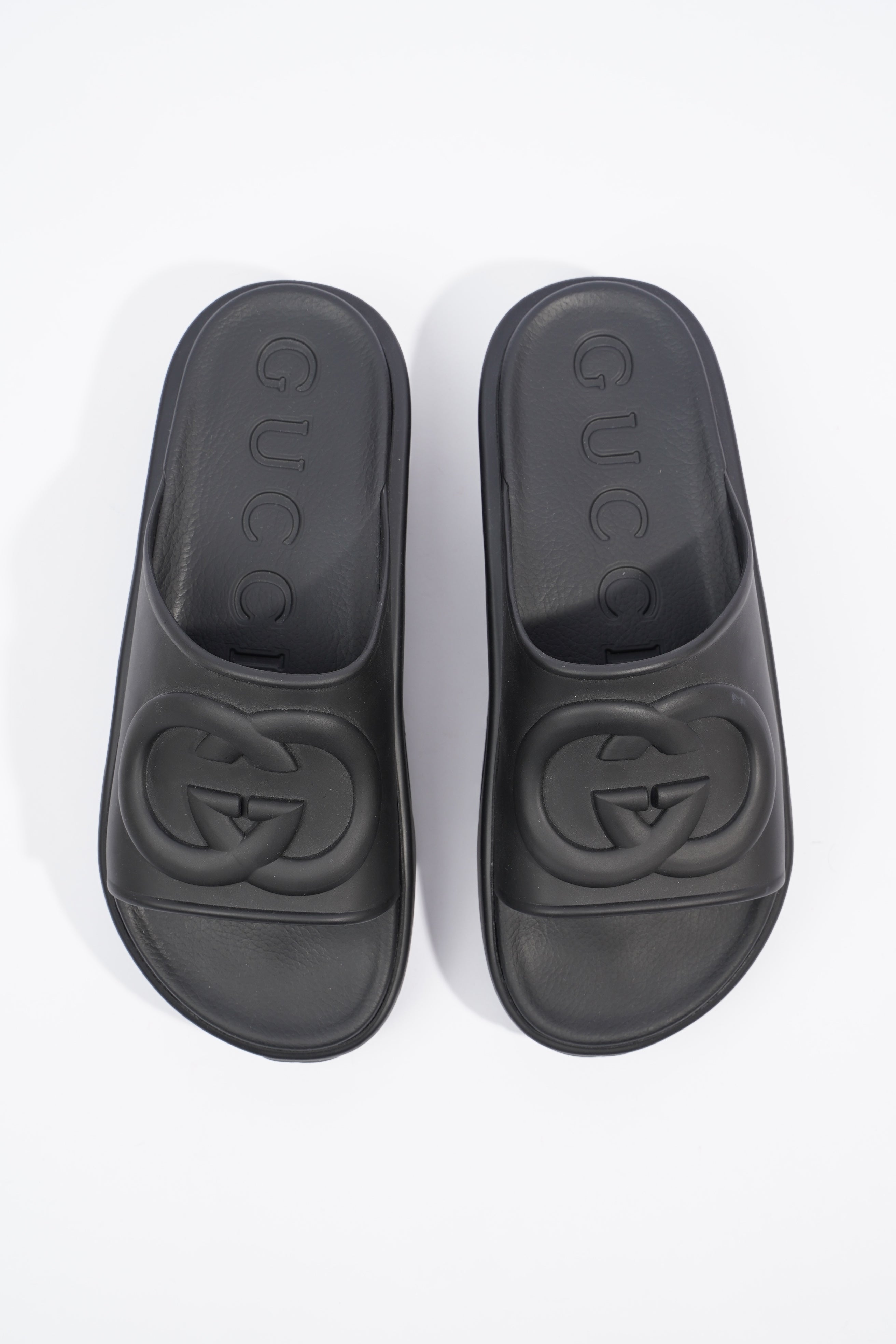 Gucci Mens Interlocking G Slide Black EU 42 / UK 8