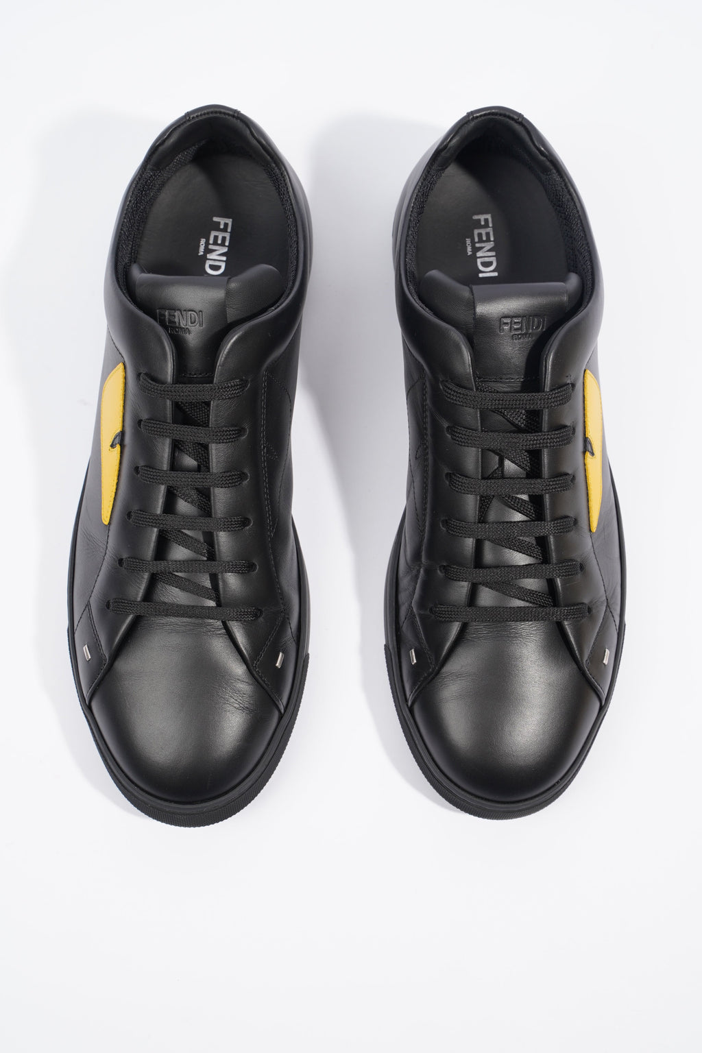 Fendi Mens Bug Eye Sneaker Black / Yellow EU 44 / UK 10