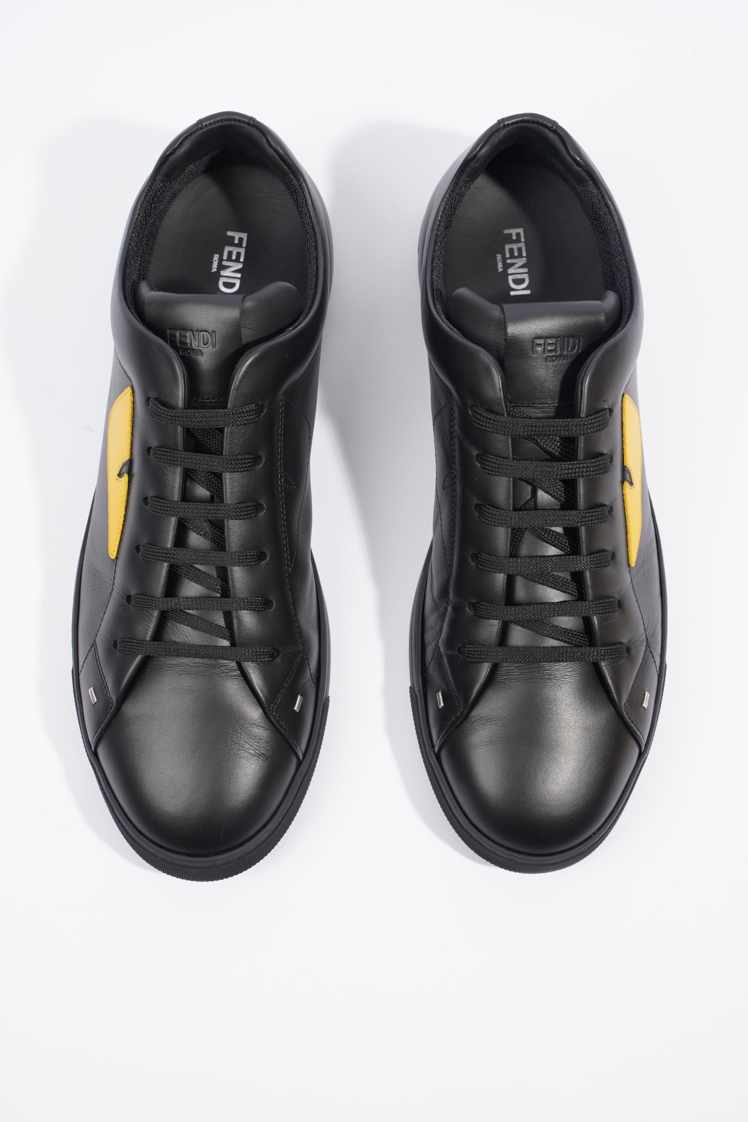 Fendi Mens Bug Eye Sneaker Black / Yellow EU 44 / UK 10