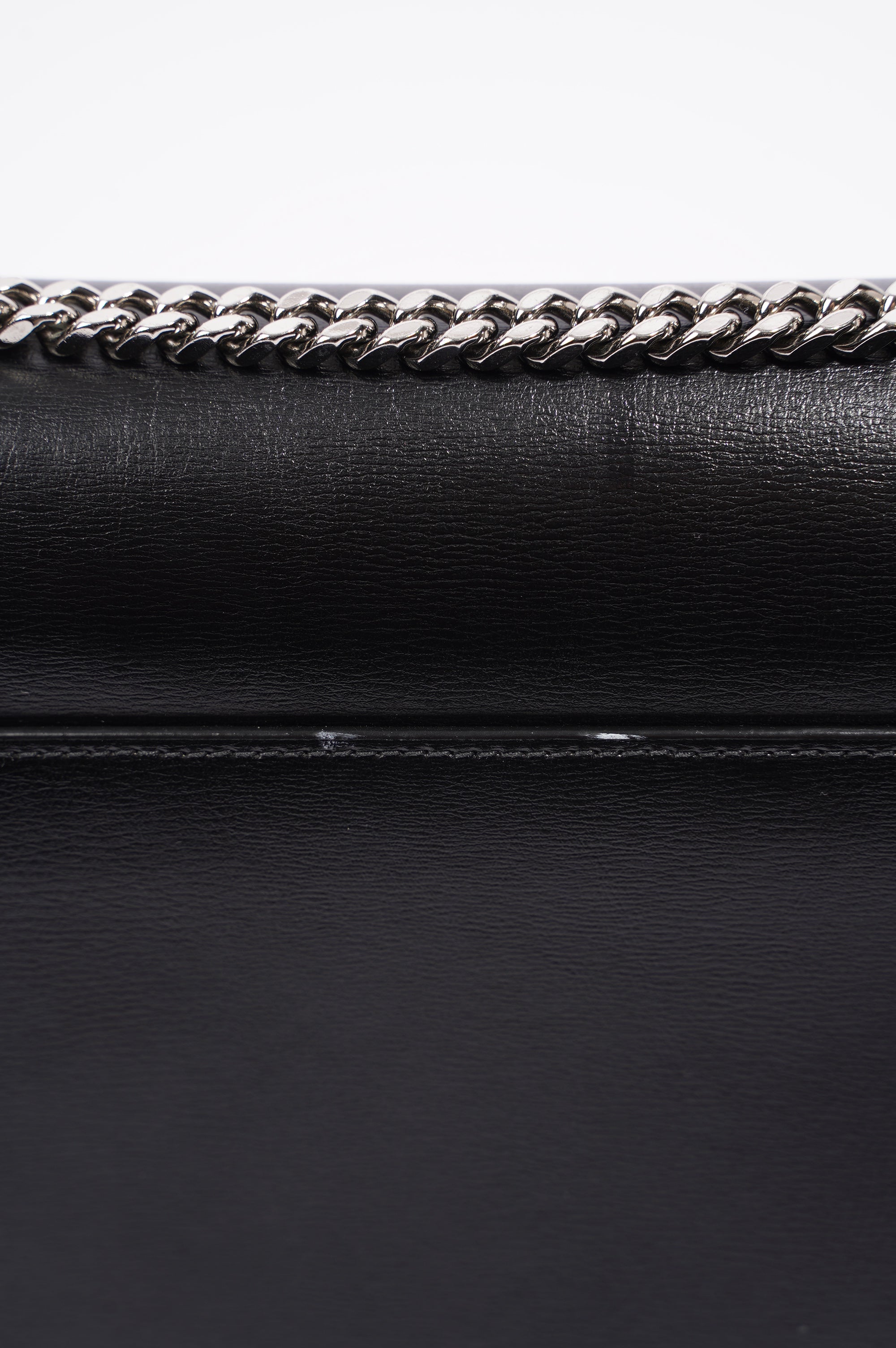 Saint Laurent Womens Sunset Chain Bag Black / Silver Medium