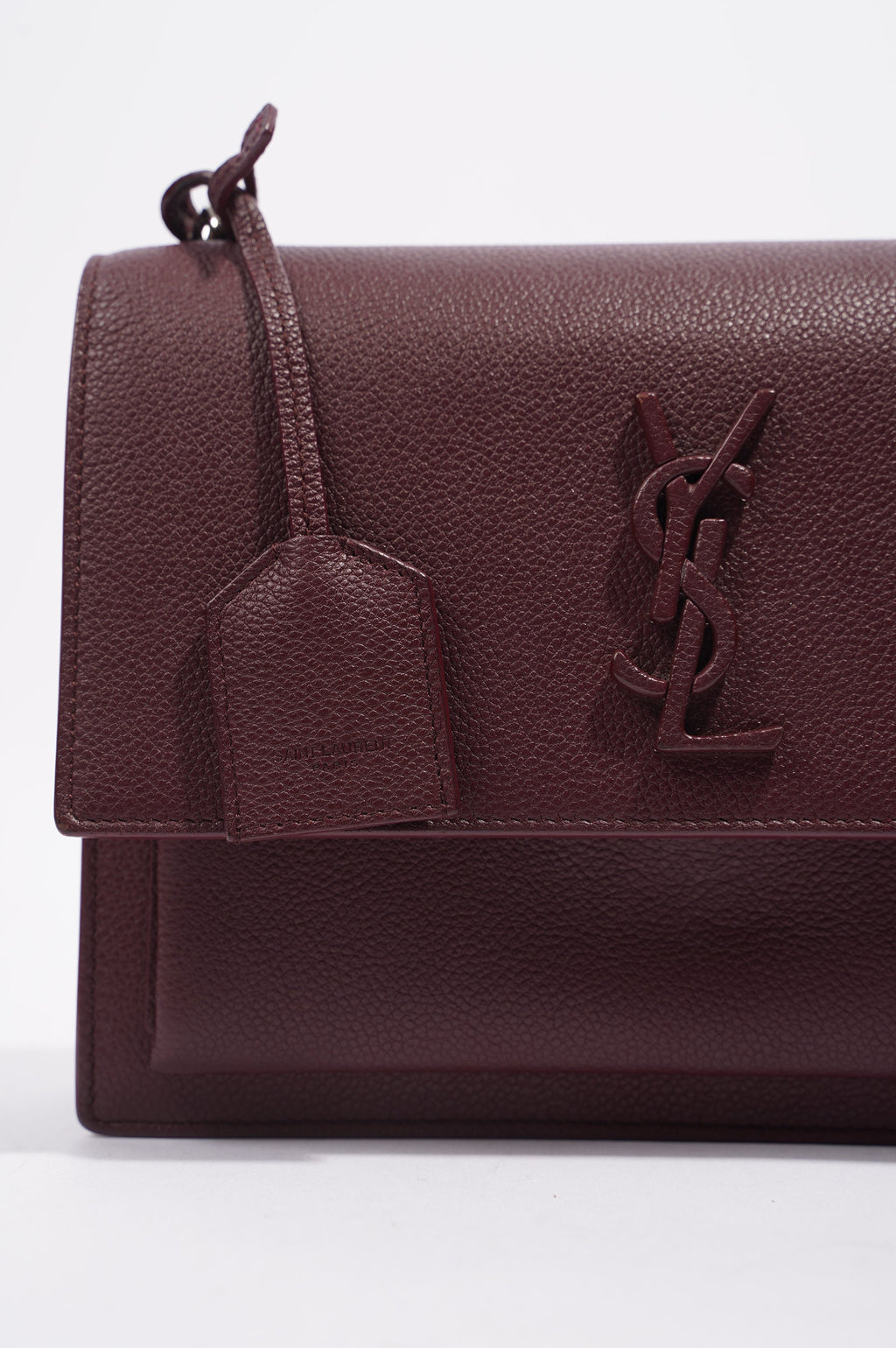 Saint Laurent Womens Sunset Burgundy Leather Medium