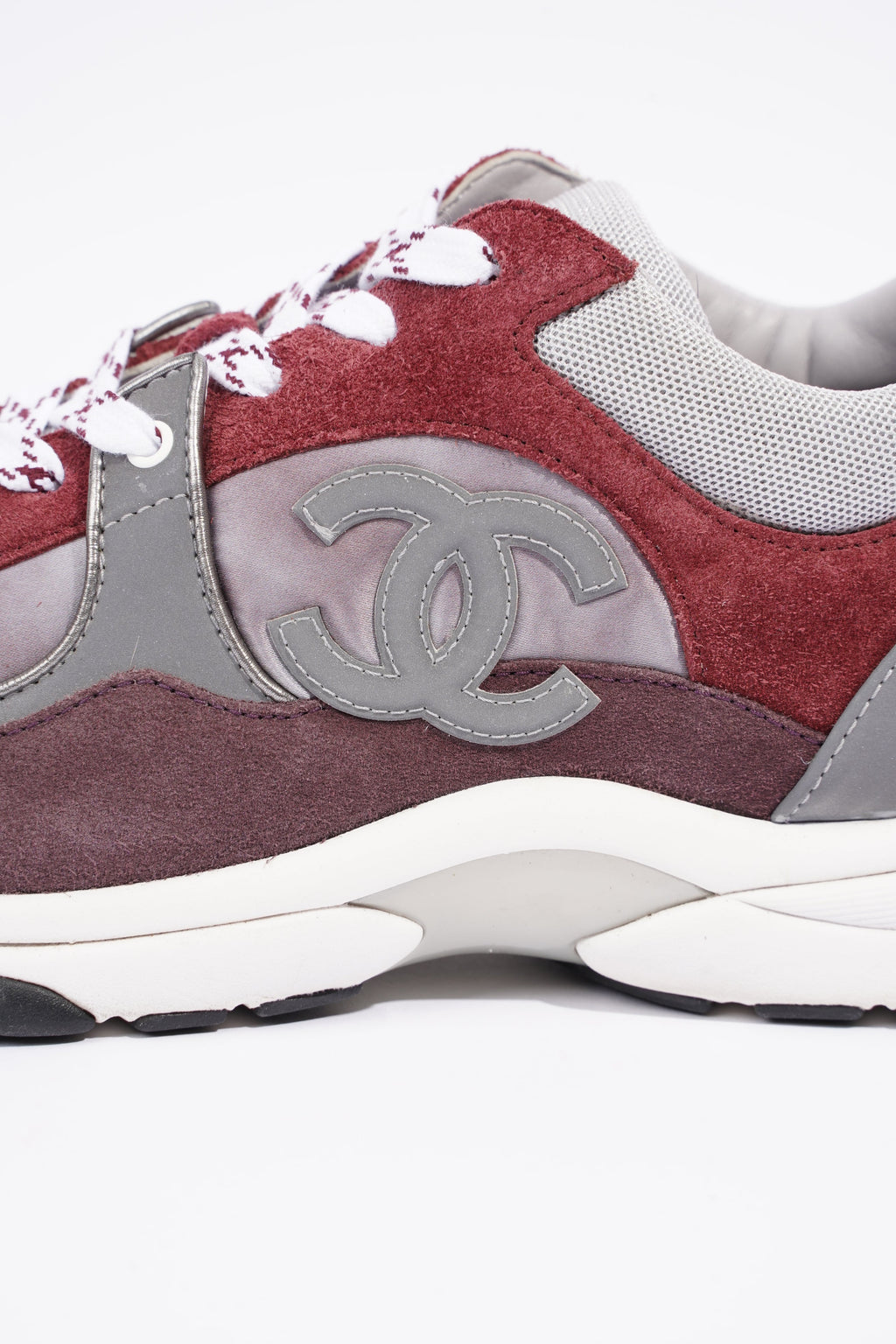 Chanel Womens CC Logo Purple / Grey EU 39 / UK 6