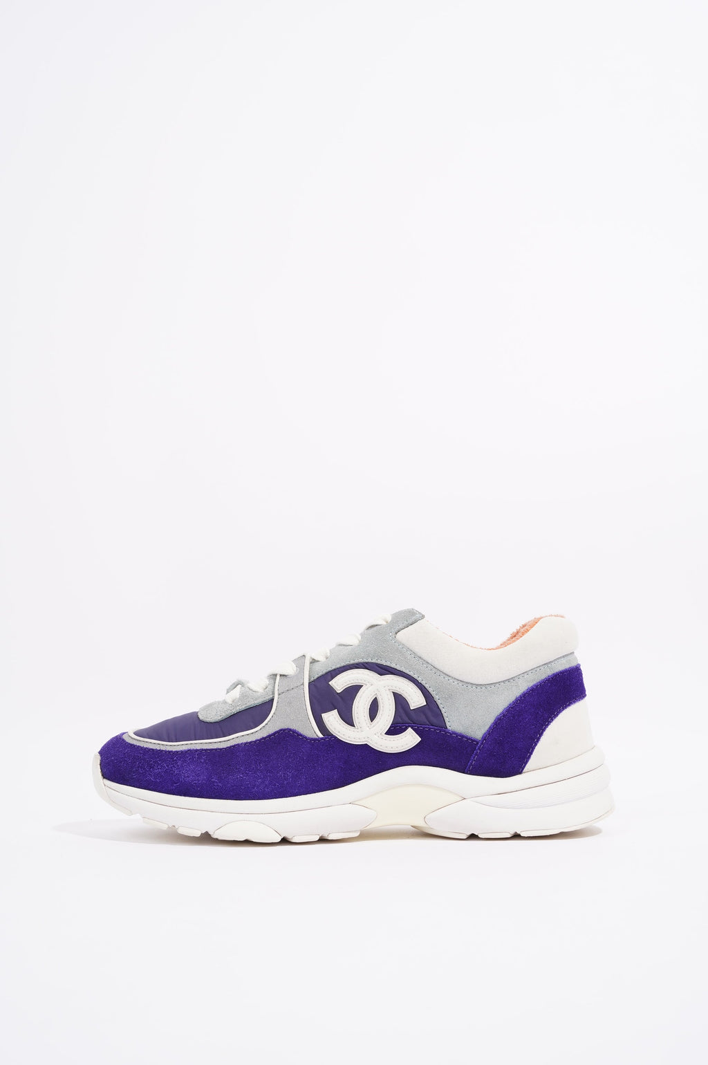 Chanel Womens CC Logo Blue / White EU 38 / UK 5