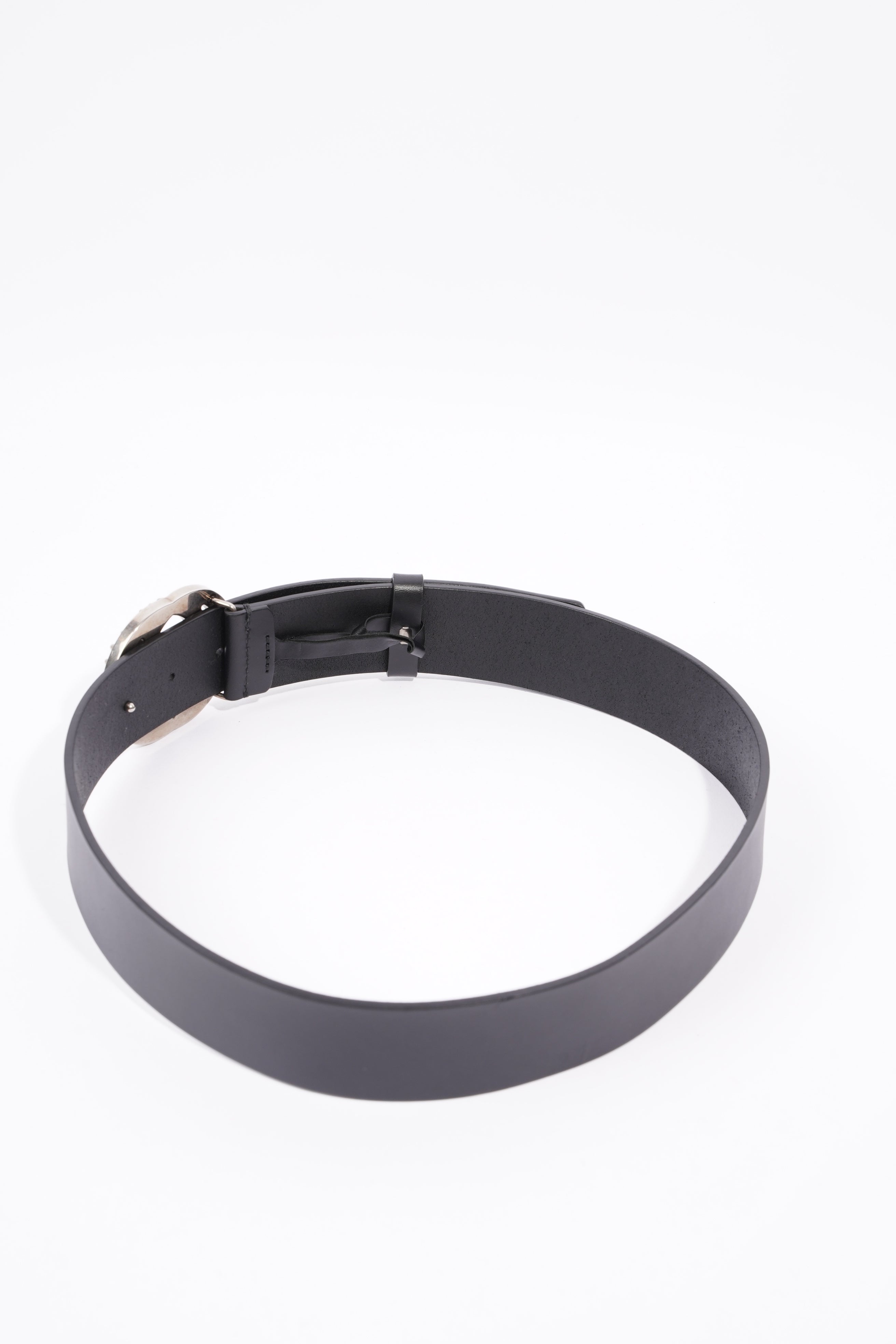 Gucci Oversized Interlock GG Belt Black Leather 30