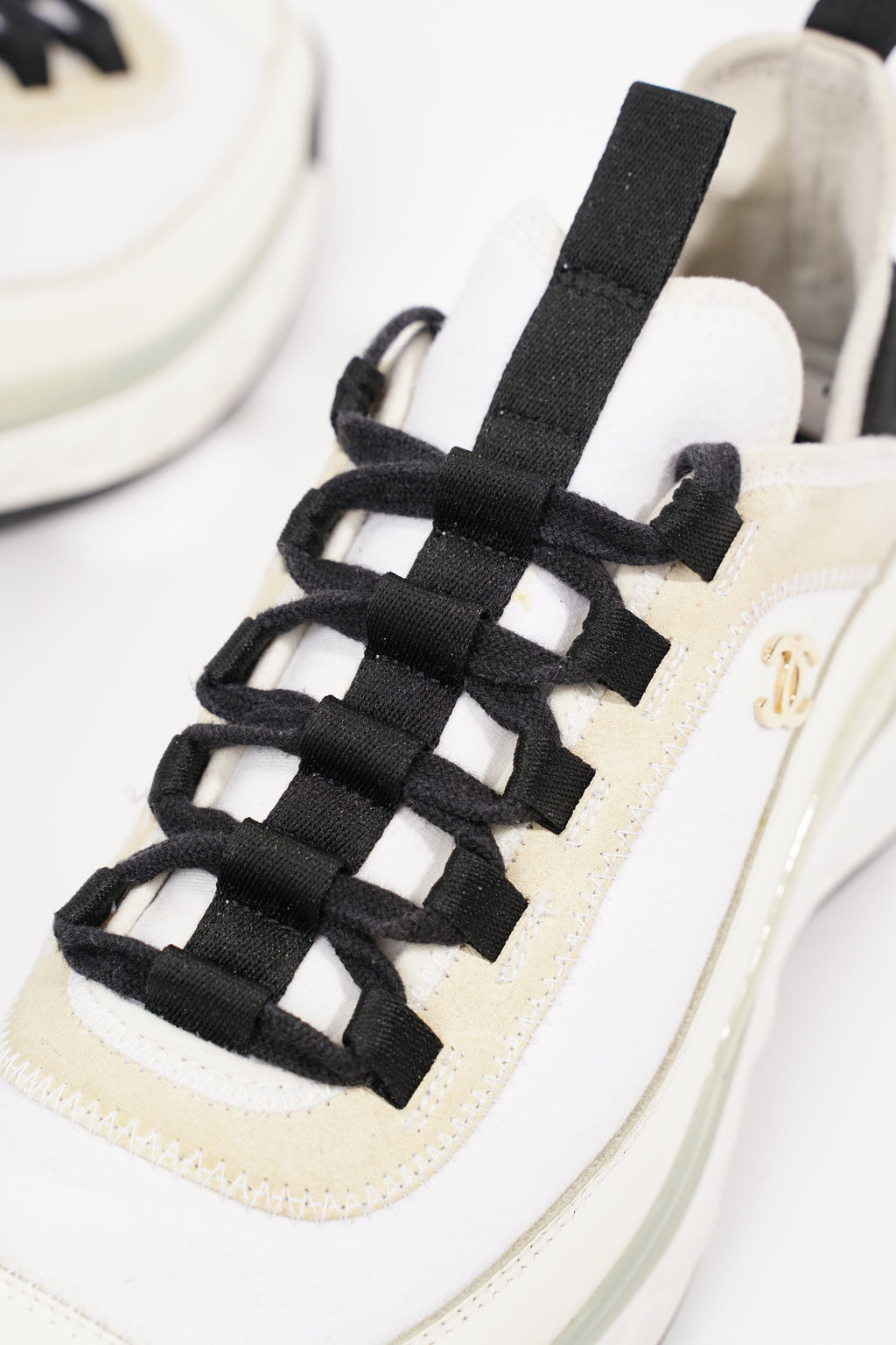 Chanel Womens CC Logo White / Cream EU 38 / UK 5