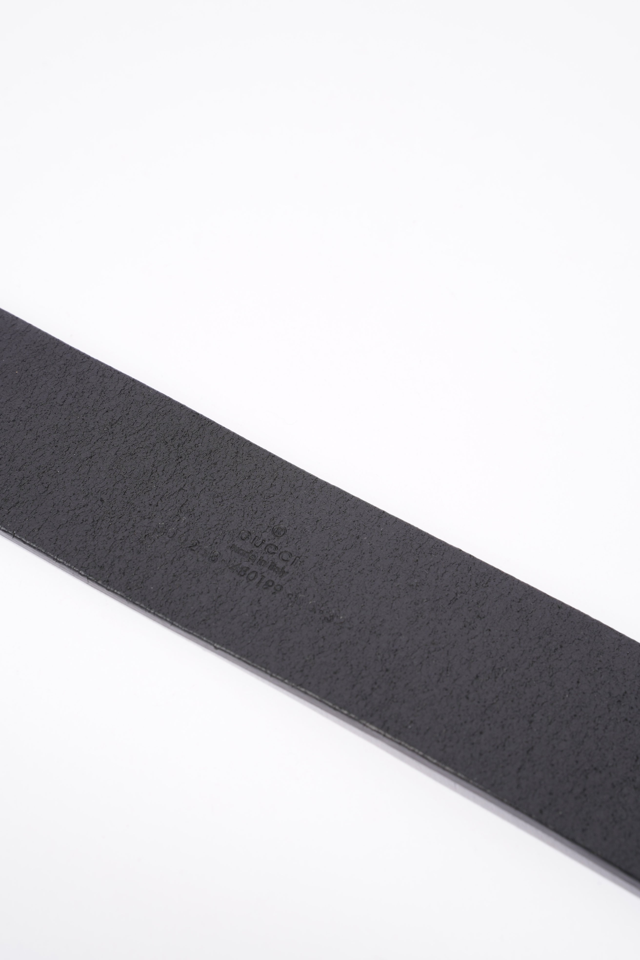 Gucci Oversized Interlock GG Belt Black Leather 30