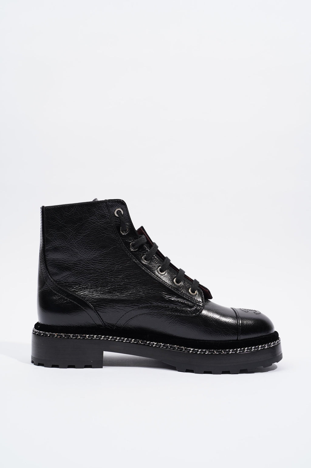 Chanel Womens CC Pearl Detail Boots Black EU 38.5 / UK 5.5