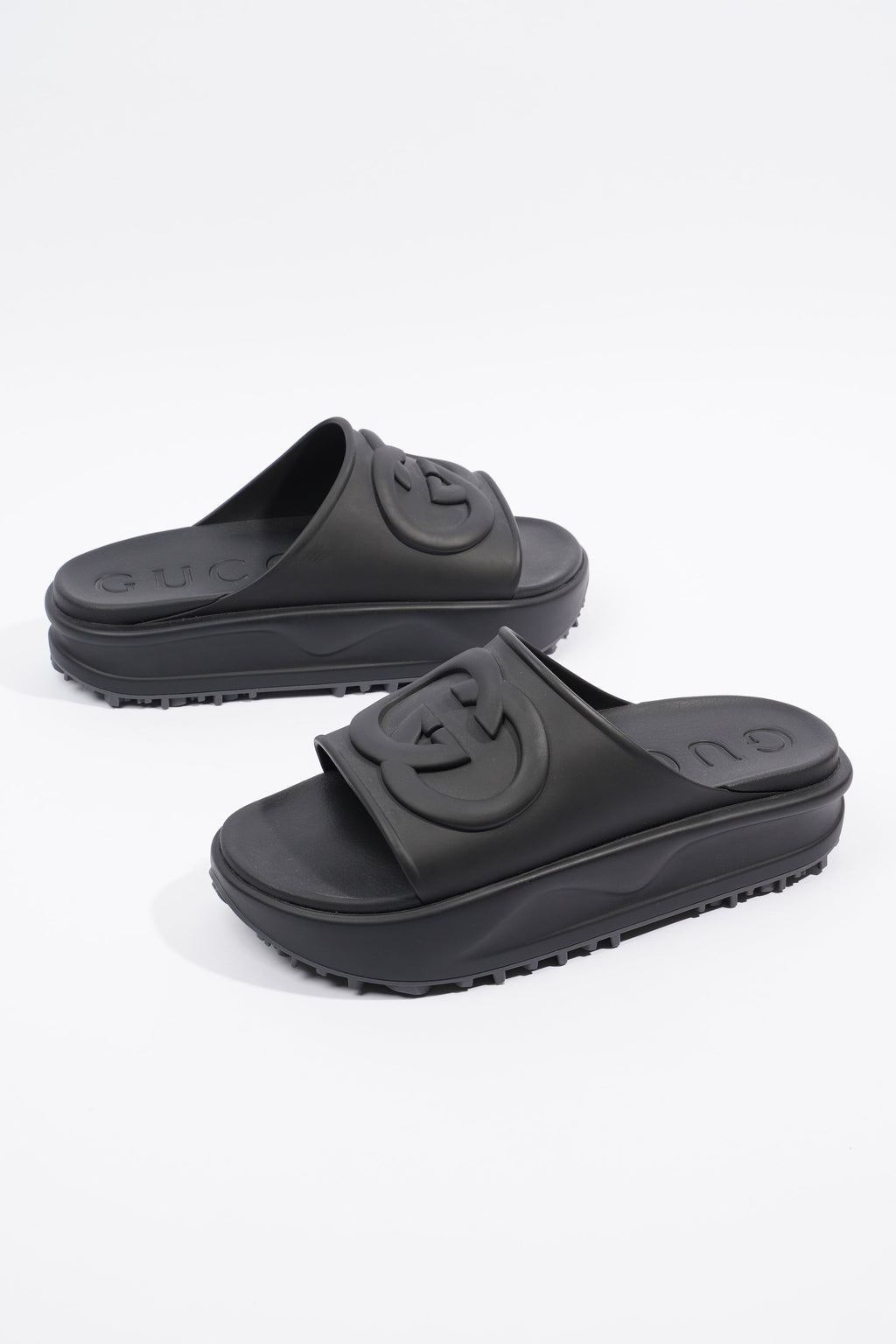Gucci Mens Interlocking G Slide Black EU 42 / UK 8