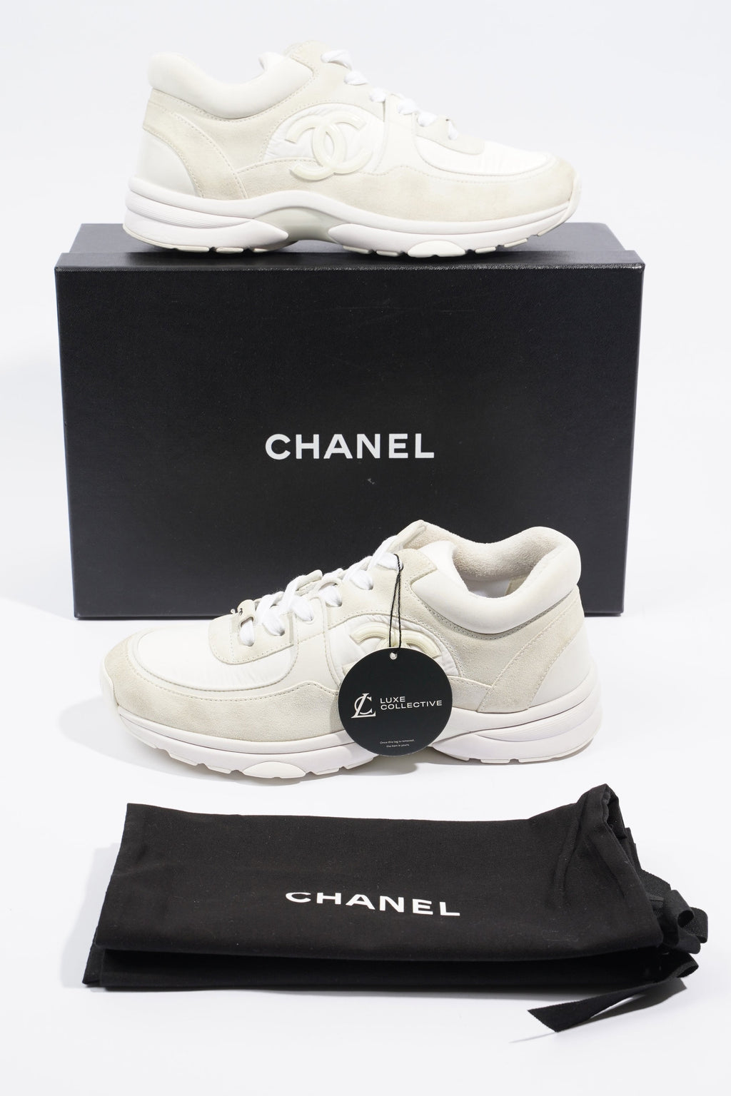 Chanel CC Runner White / Beige EU 38.5 / UK 5.5